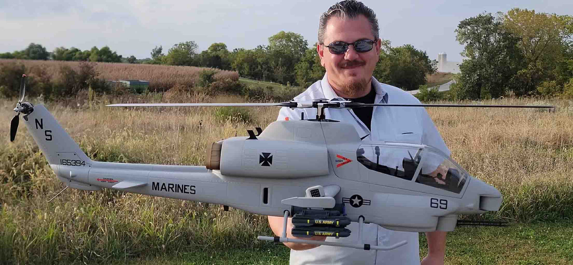 FLISHRC FL500 AH-1 Cobra 500-Class Large Scale GPS RC Helicopter Model with L7 Flight Controller 2.4G 6CH RTF