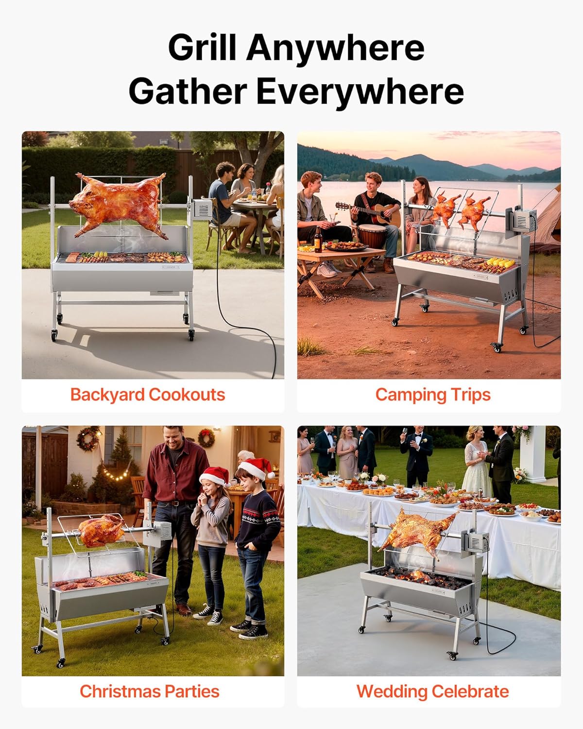🔥Summer Sale🔥VEVOR Automatic Rotating Grill
