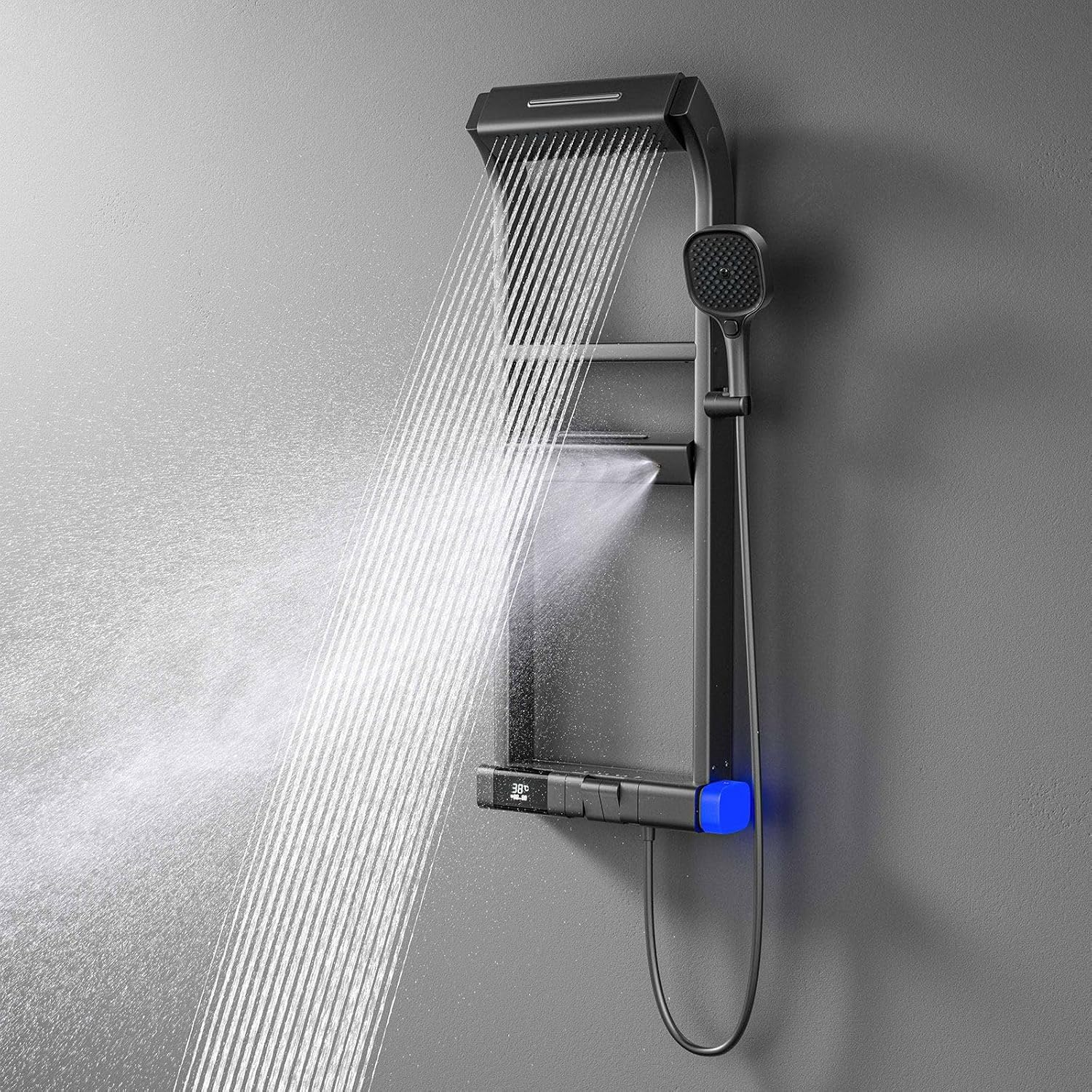 ⚡Limited Time Deal | Smart 6-in-1 Thermostatic Shower Tower Panel Set, LED Temp Display Piano Keys Faucet - Best Price Online