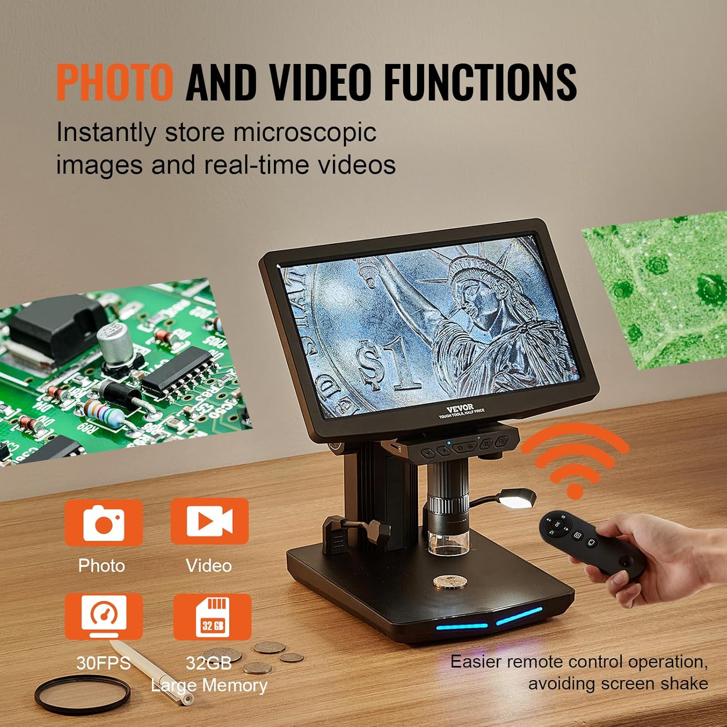🔥Summer Sale🔥VEVOR 7" HDMI LCD Digital Microscope