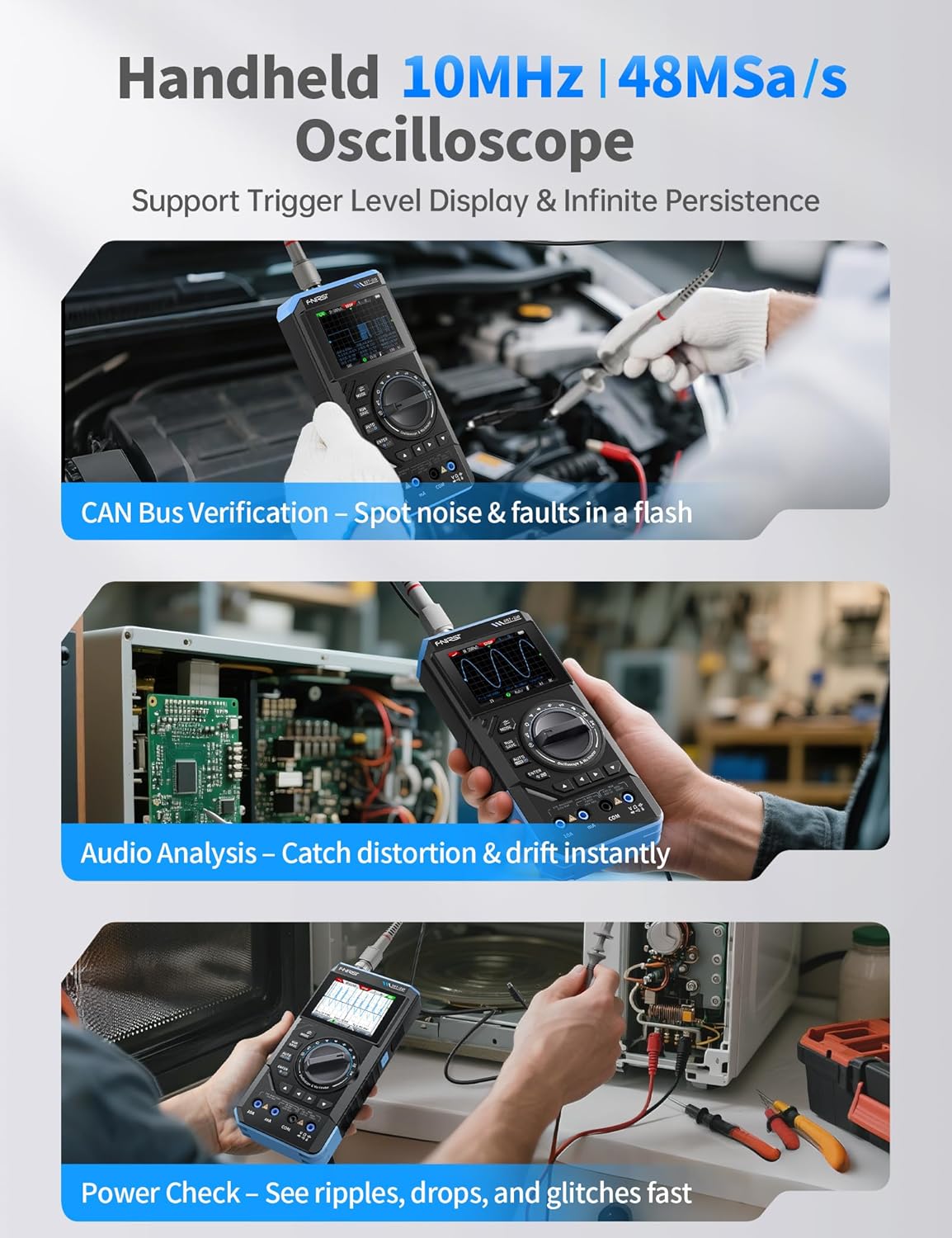 🔥Summer SALE🔥FNIRSI DST-210 Handheld Oscilloscope