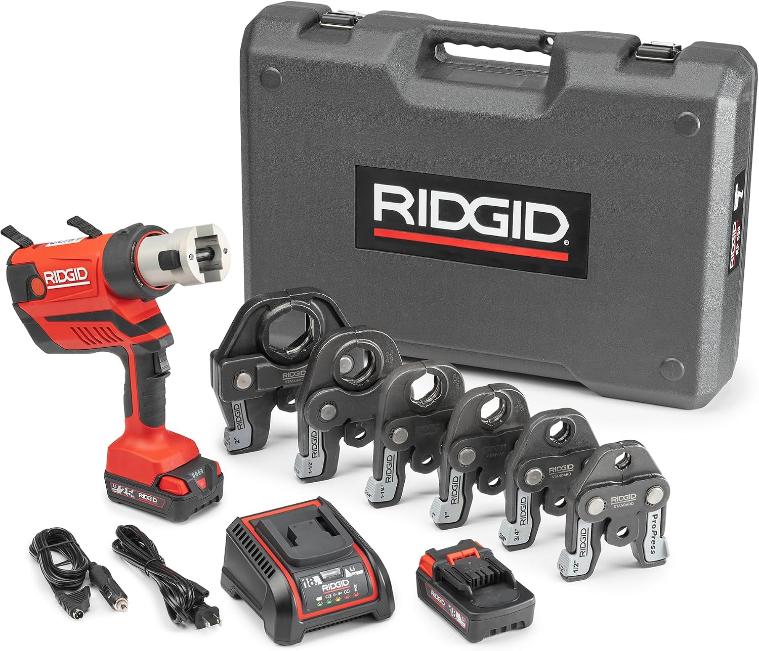 💥Clearance Sale! 100% Original RIDGID 67058 RP 350 ProPress Standard Press Tool Kit (1/2" - 1" Jaws) - Massive Savings