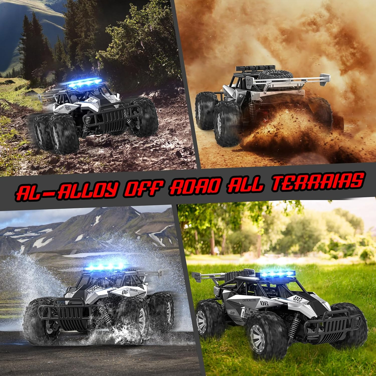 ONLY $39💥Last Day Buy 1 Get 1 Free🛒BLUEJAY 2.4GHz Off-Road RC Crawler 33KM/H High Speed Monster Truck with Dual Batteries - Limited Stock