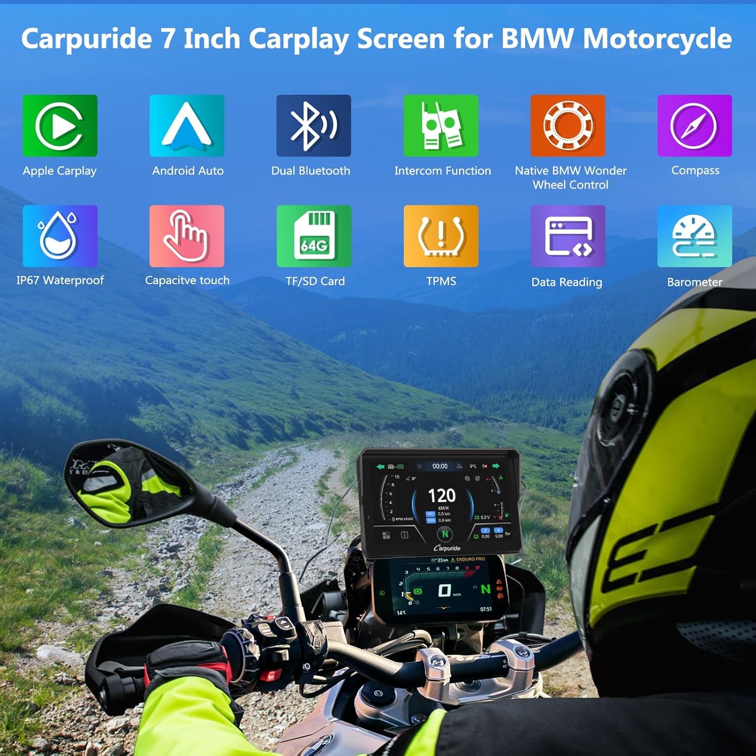 🔥Final Moments🔥CARPURIDE W702BS for Motorcycle CarPlay & Android Auto