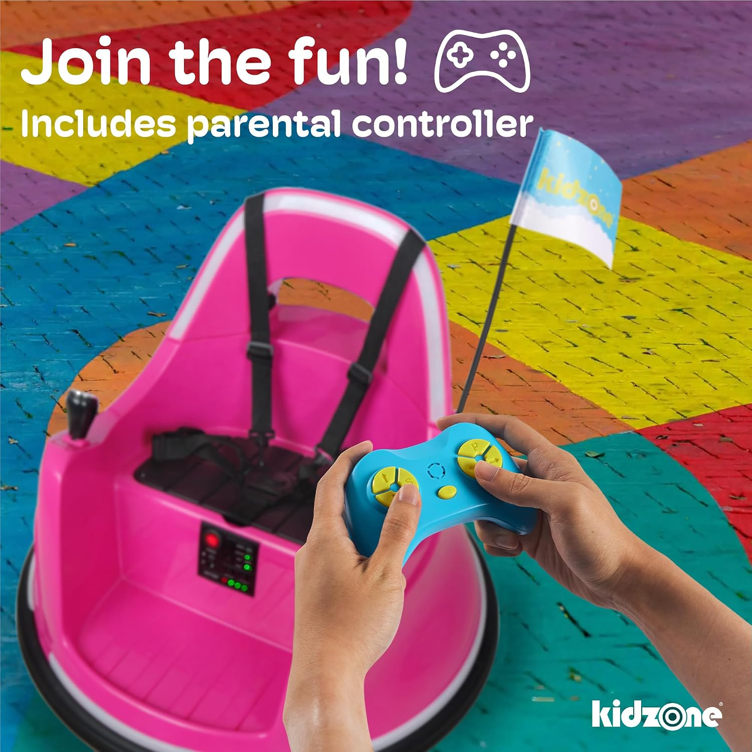 💰 EXCLUSIVE OFFER | Kidzone 12V 2-Speed Kids Bumper Car (APP & Remote)