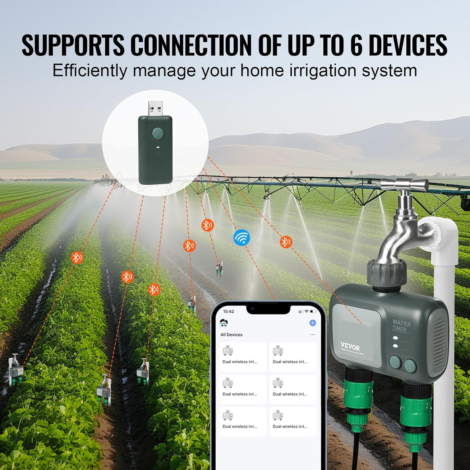 🔥Summer Sale🔥VEVOR Sprinkler Timer WiFi Water Timer