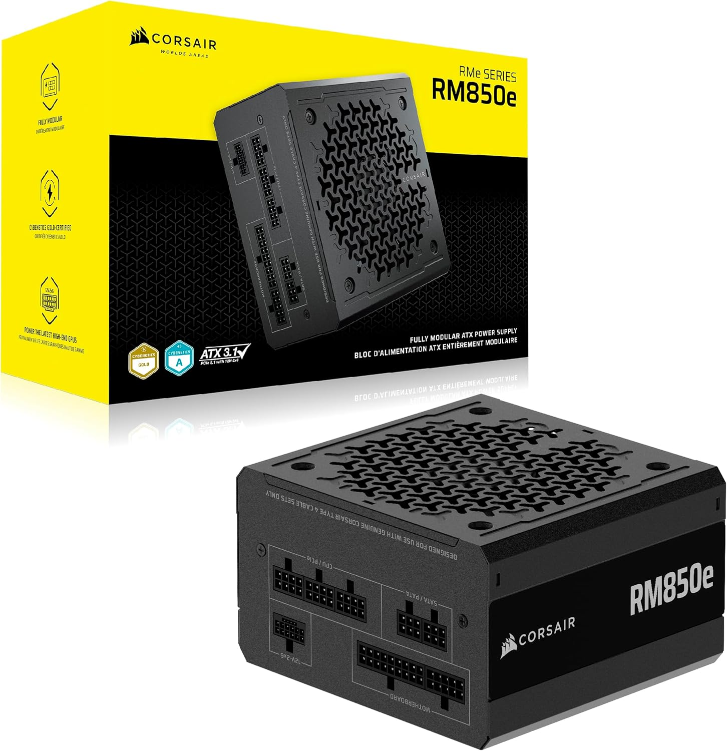 ✨ [Best Deal 2026] CORSAIR RM850e 850W ATX 3.1 Fully Modular Power Supply, 12V-2x6 Cable Included for Next-Gen GPU Build 💻