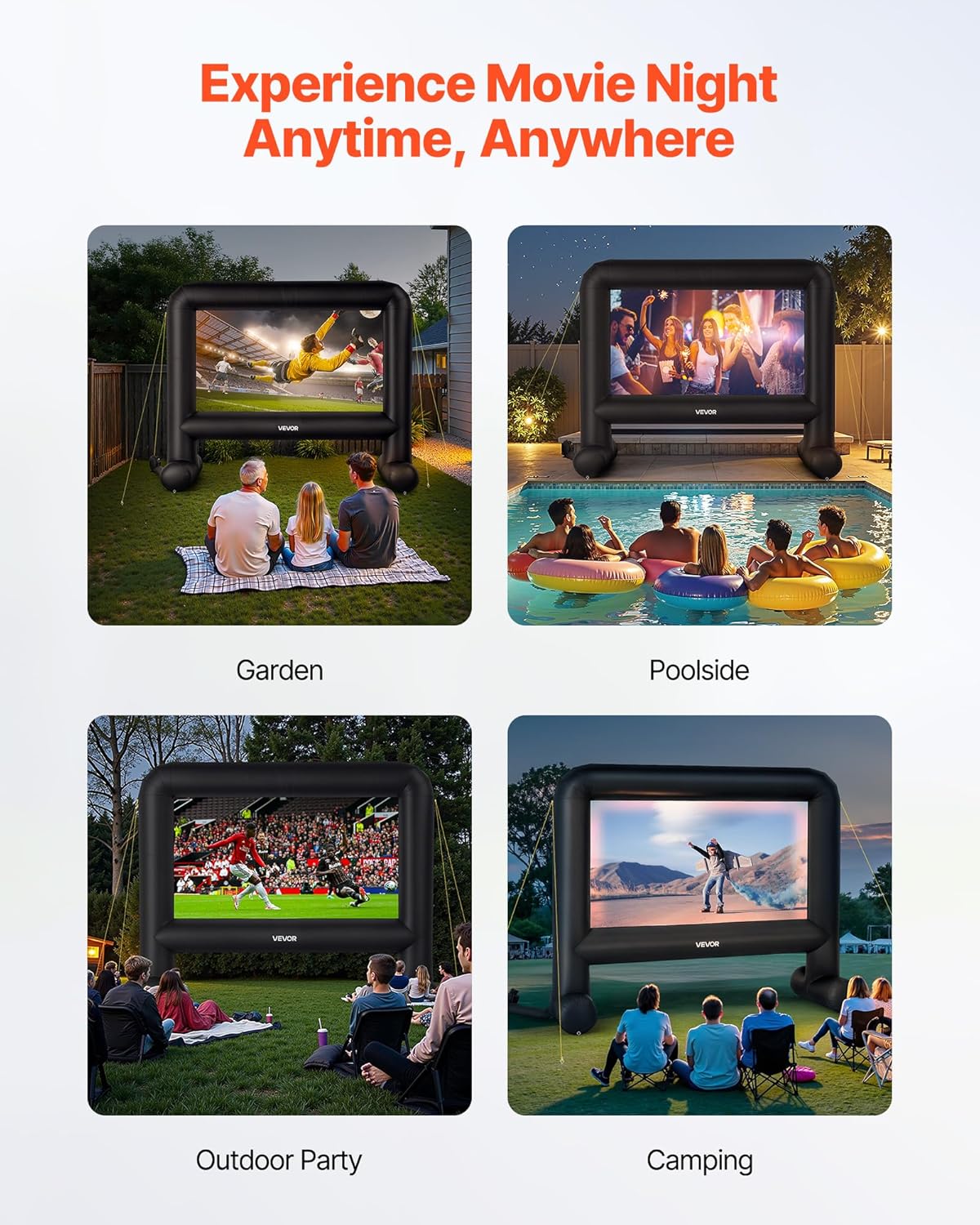 🔥Final Moments🔥VEVOR Inflatable Projection Screen