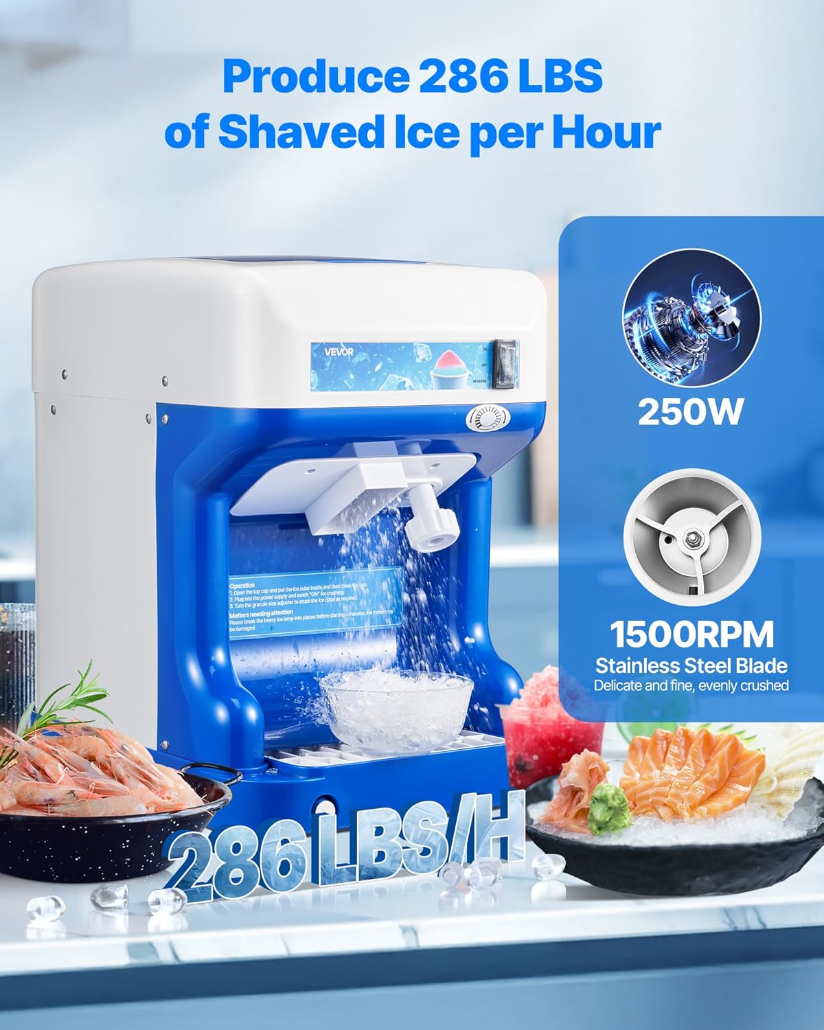 🔥Summer Sale🔥VEVOR Commercial Ice Shaver Crusher