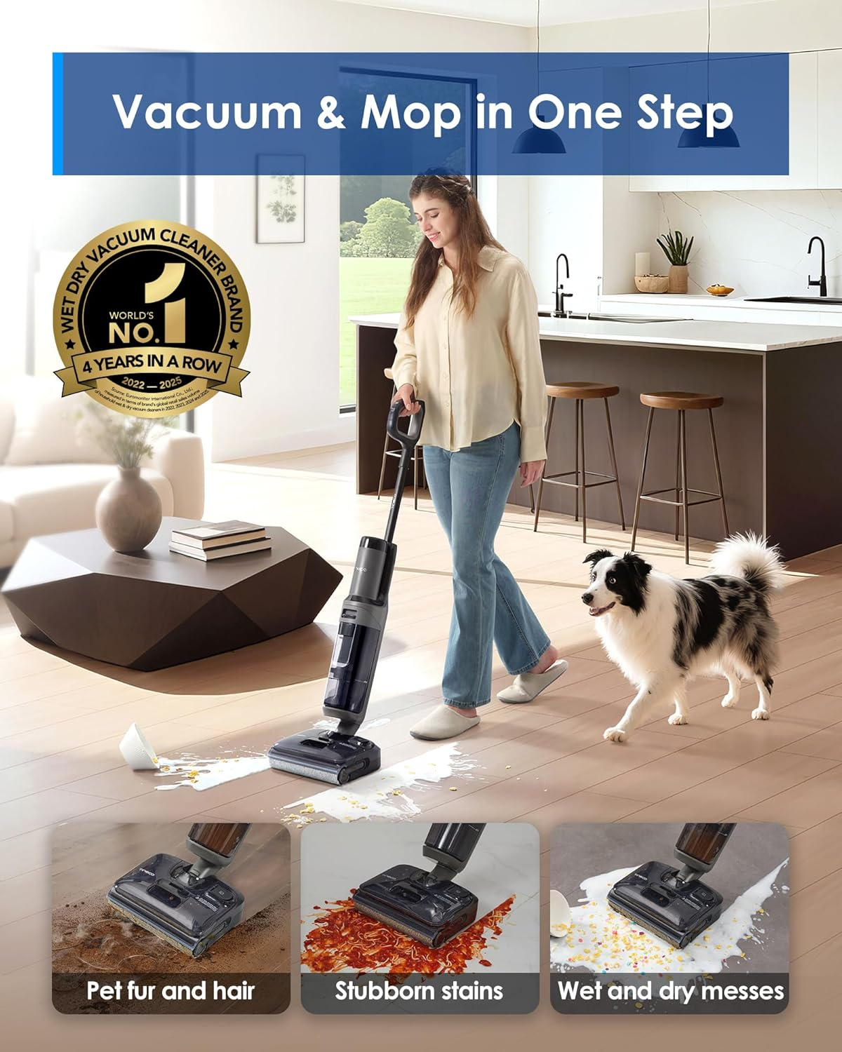🚨 [CLEARANCE SALE] Tineco Floor ONE i6 Stretch 2-in-1 Smart Cordless Wet Dry Vacuum, 180° Reclining Floor Washer for Home & Pet Hair 🏷️