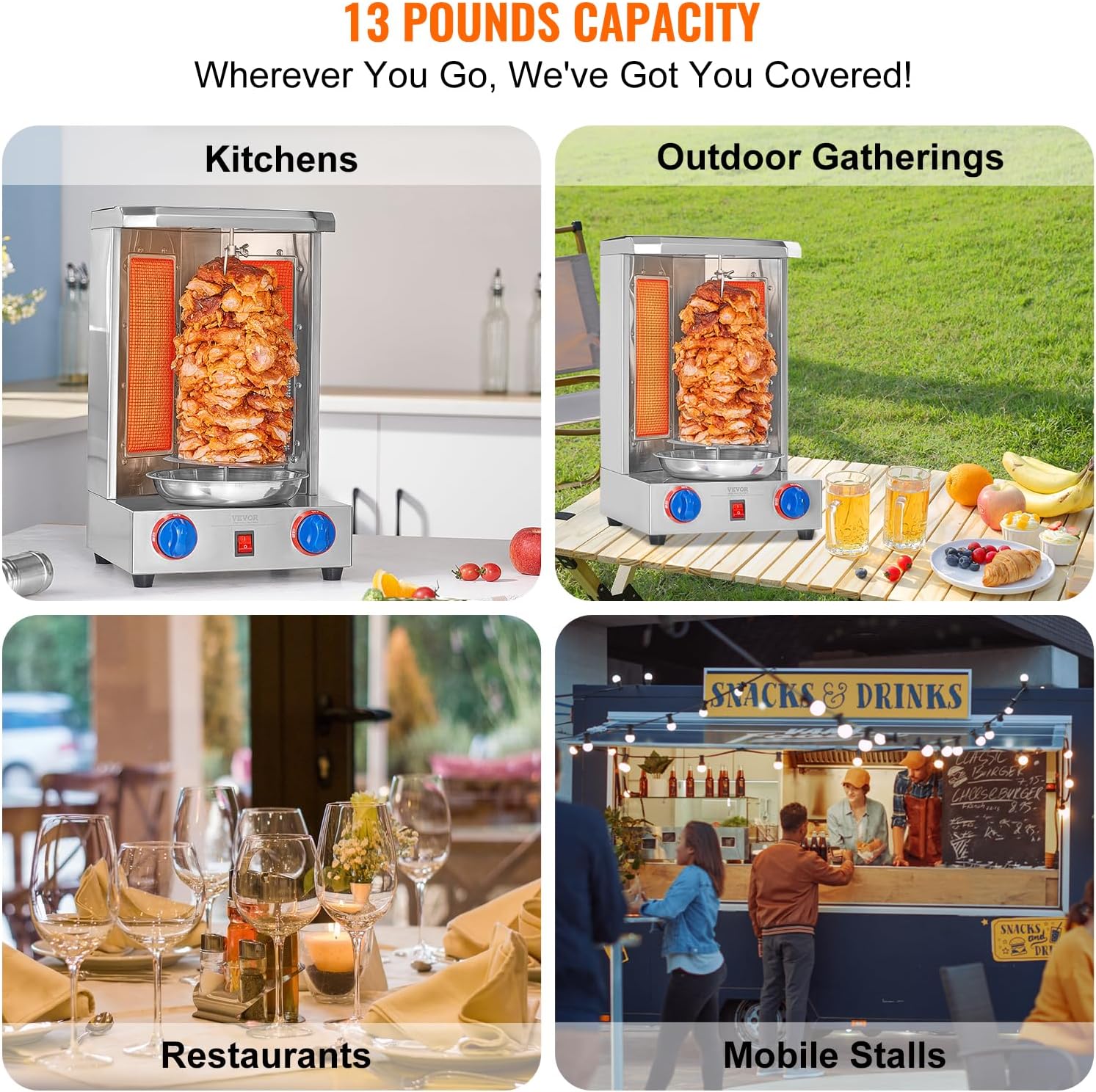 🔥Summer Sale🔥VEVOR Shawarma Grill Machine