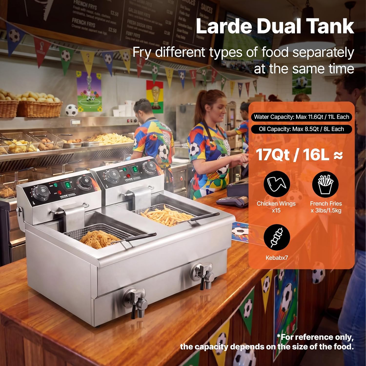 🔥Summer Sale🔥VEVOR Commercial Deep Fryer