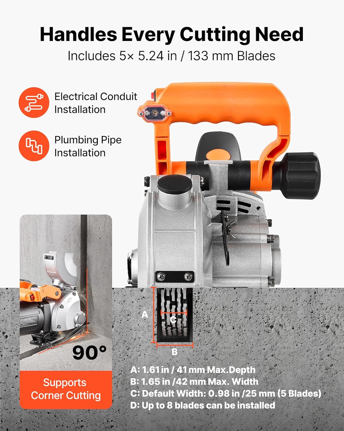 🔥Summer Sale🔥VEVOR Wall Chaser