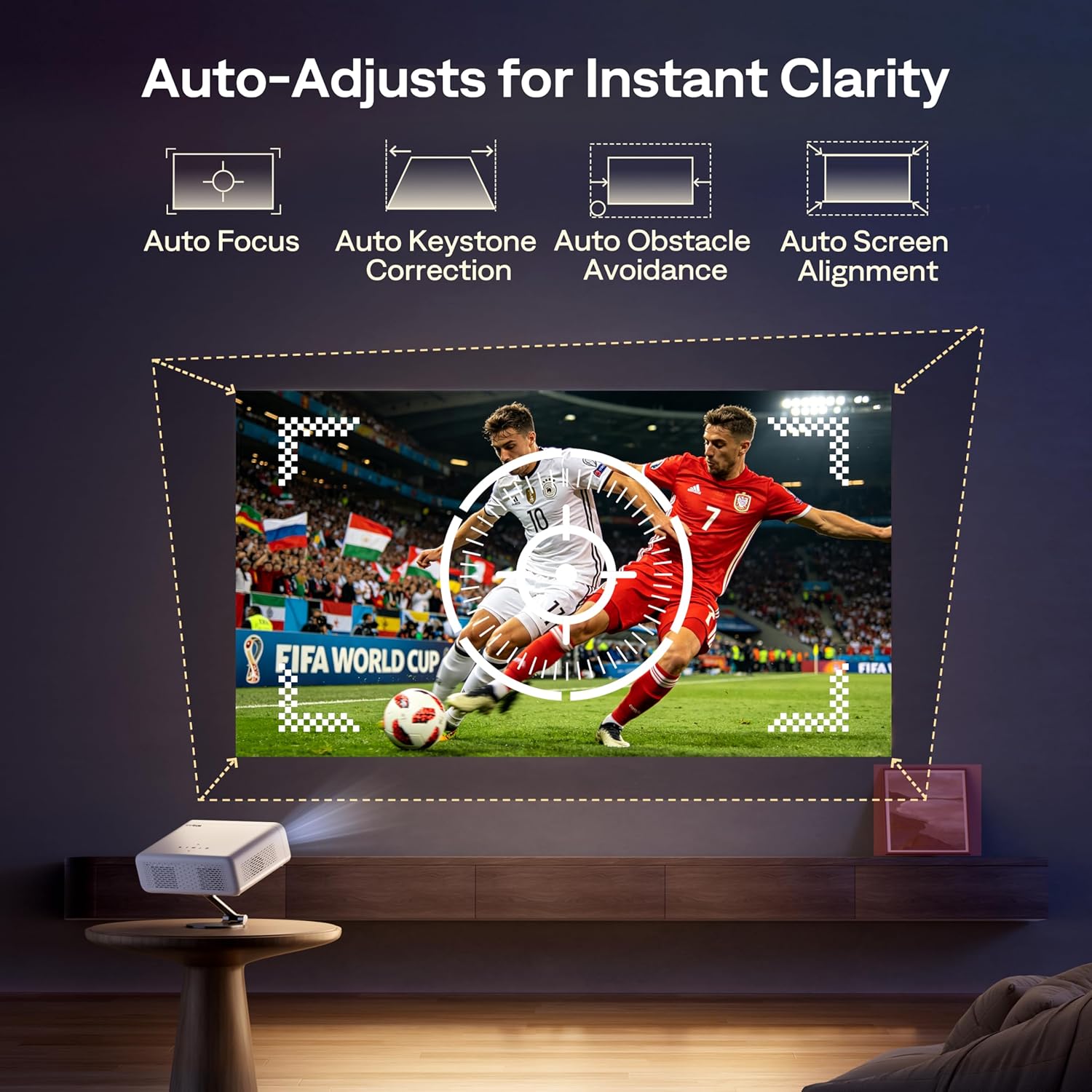 🏆2026 FIFA World Cup🏃‍♂️‍➡️⚽ Aurzen EAZZE D1 Smart Projector