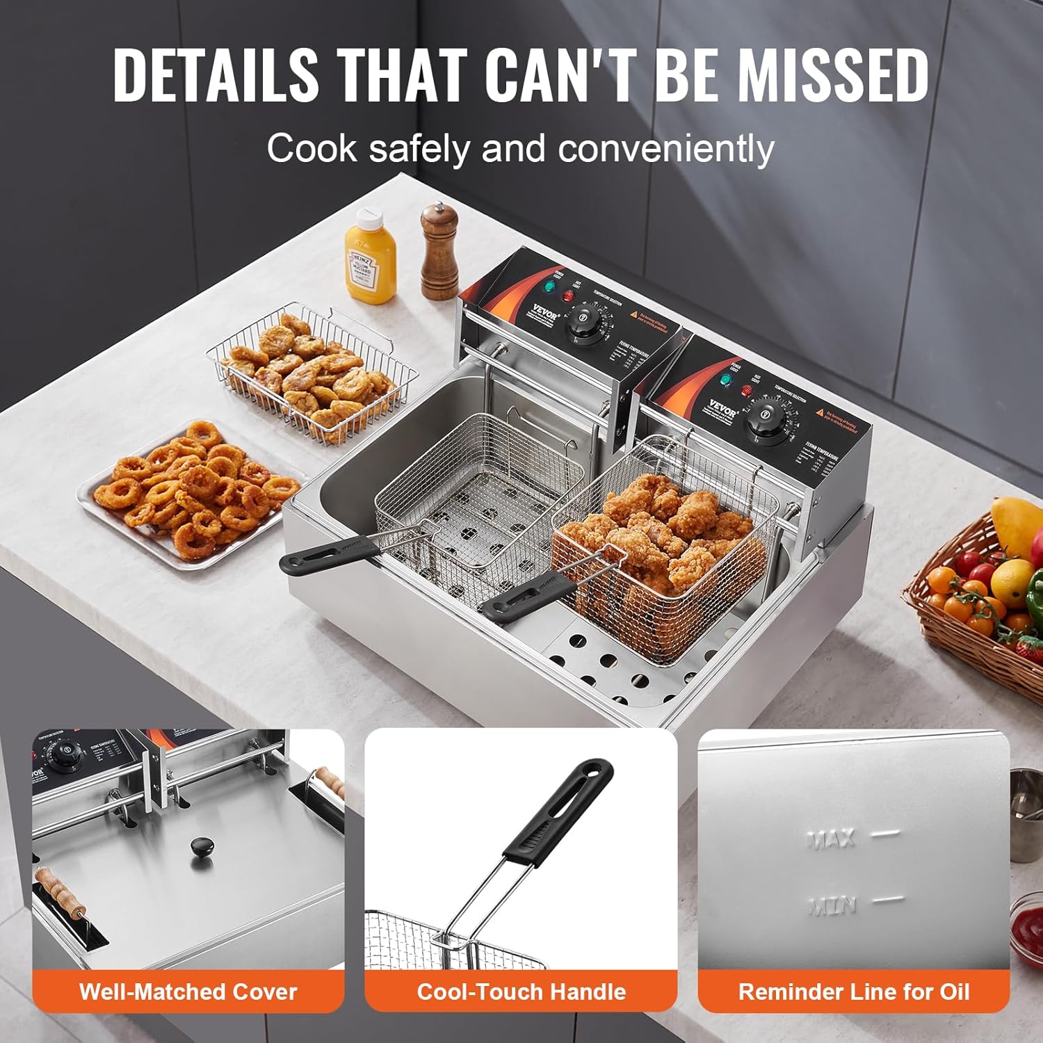 🔥Summer Sale🔥VEVOR Commercial Deep Fryer