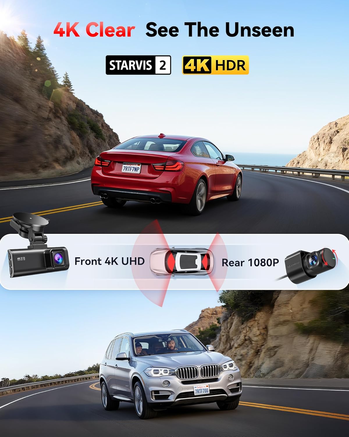 💥Today Only⚡🚗 REDTIGER F7NP 4K Dash Cam