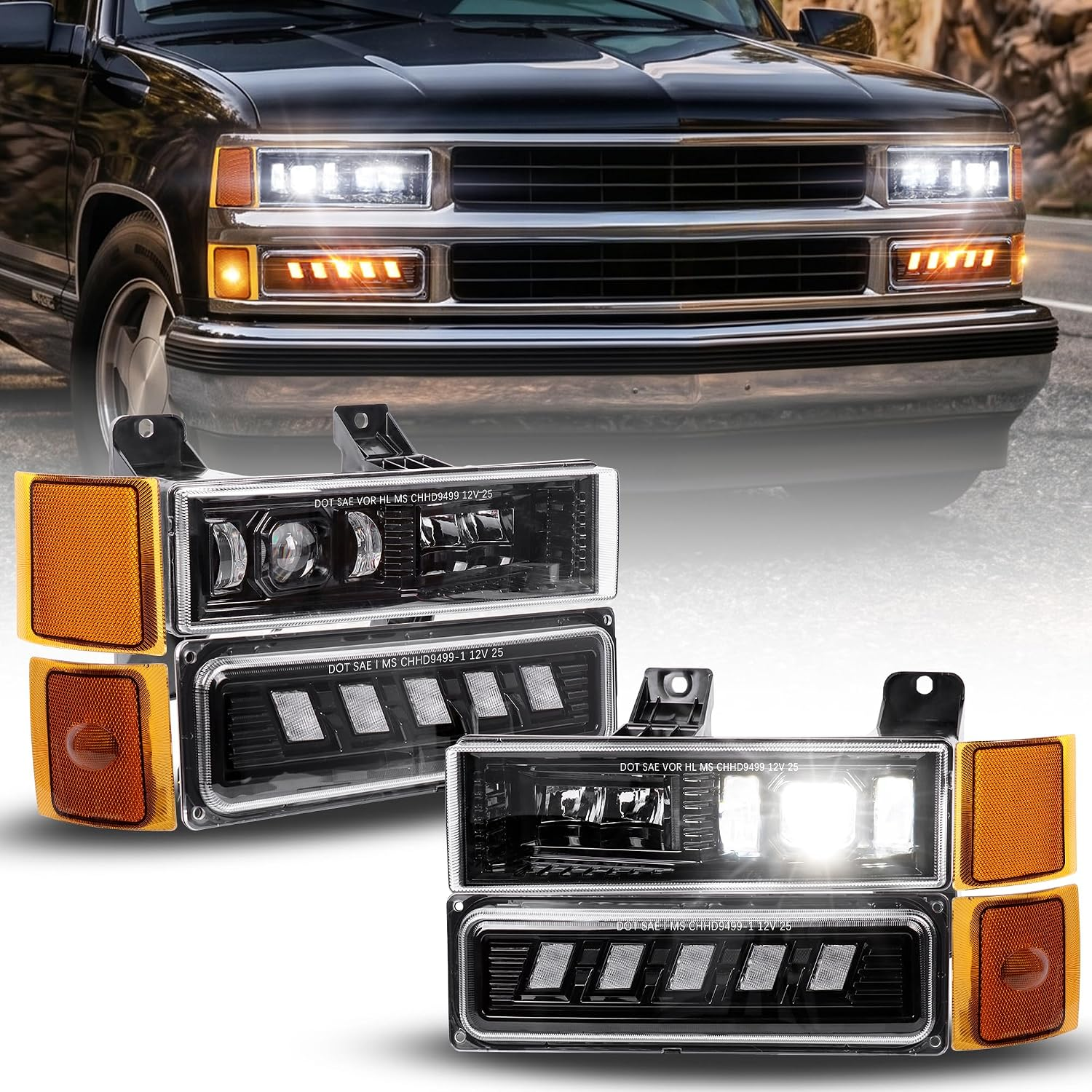 💥 CLEARANCE | DOT Approved RAMJET4X4 LED Headlight Bumper Lamps Combo – SAVE TODAY ✨