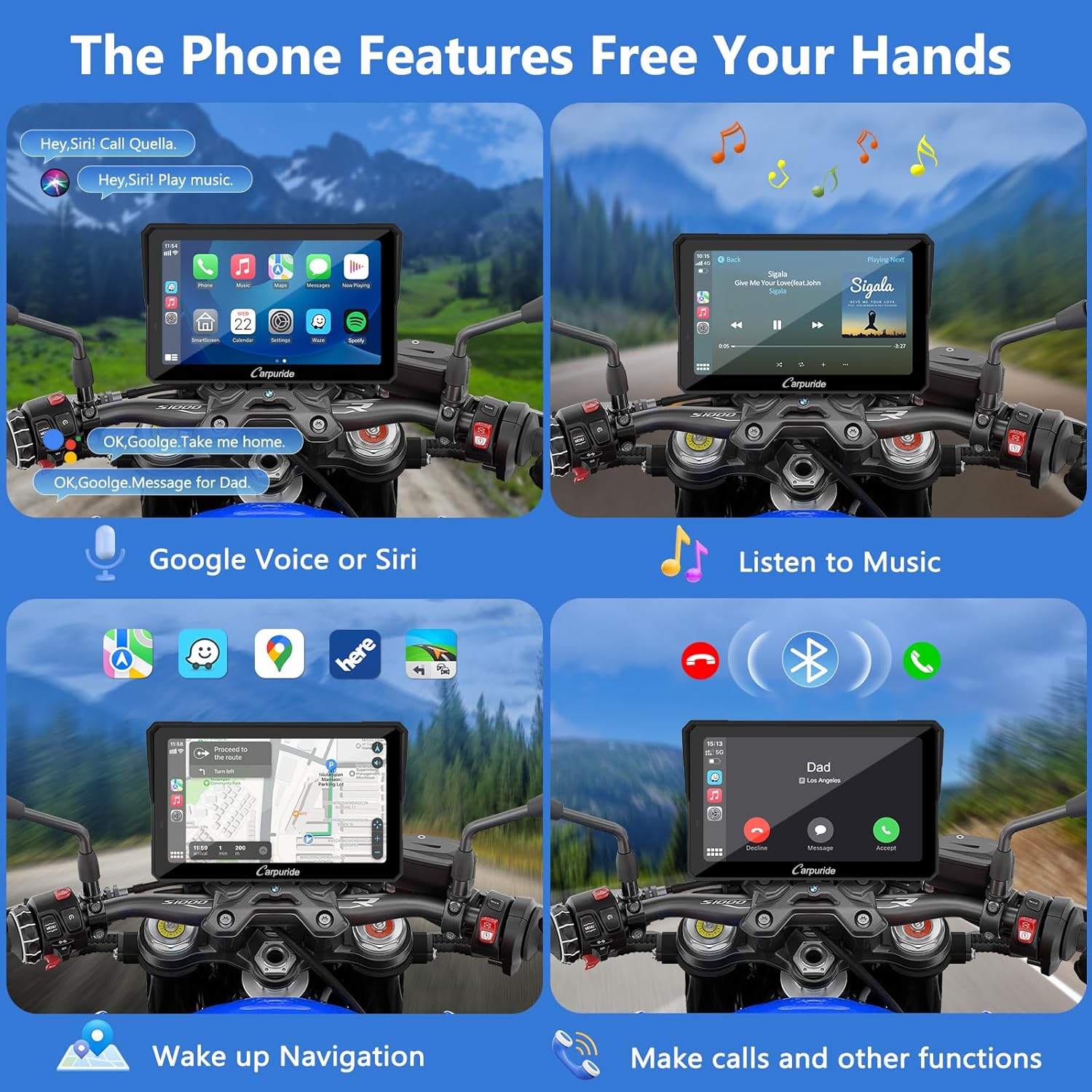 🔥Final Moments🔥CARPURIDE W702BS for Motorcycle CarPlay & Android Auto