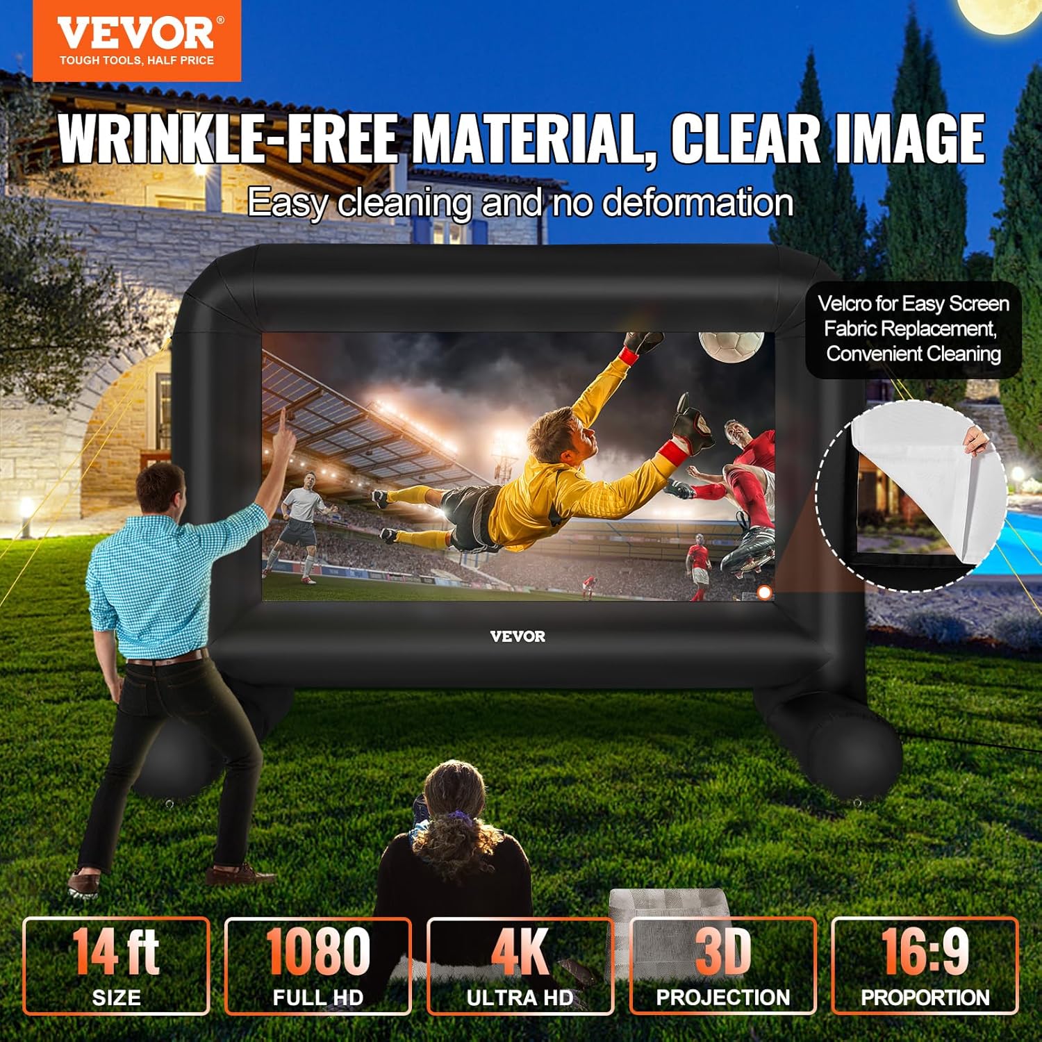🔥Final Moments🔥VEVOR Inflatable Projection Screen
