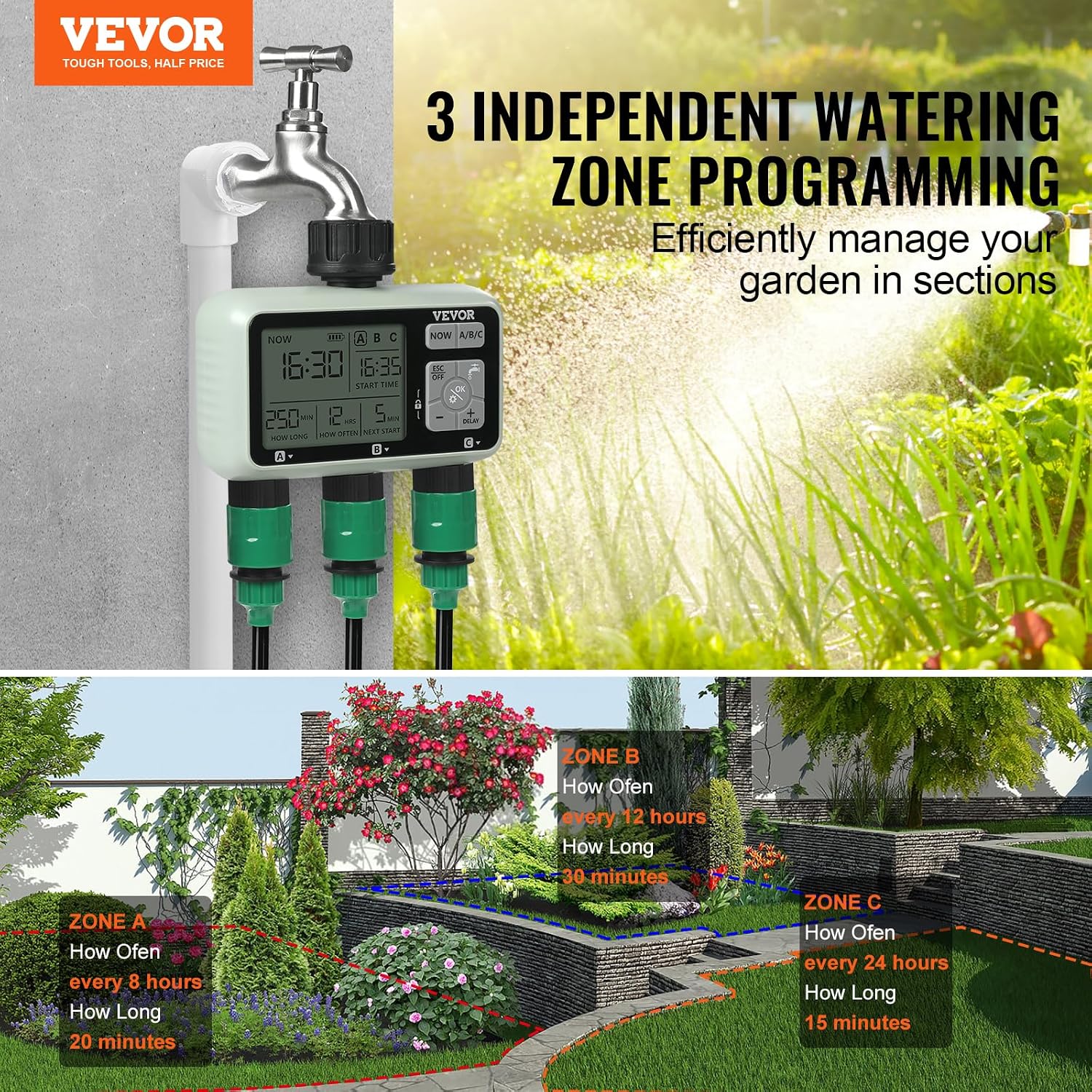 🔥Summer Sale🔥VEVOR Sprinkler Timer WiFi Water Timer