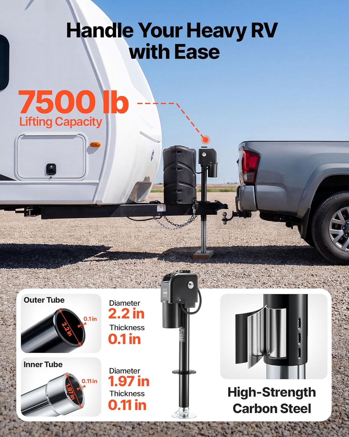 🔥Summer Sale🔥VEVOR Electric Trailer Jack