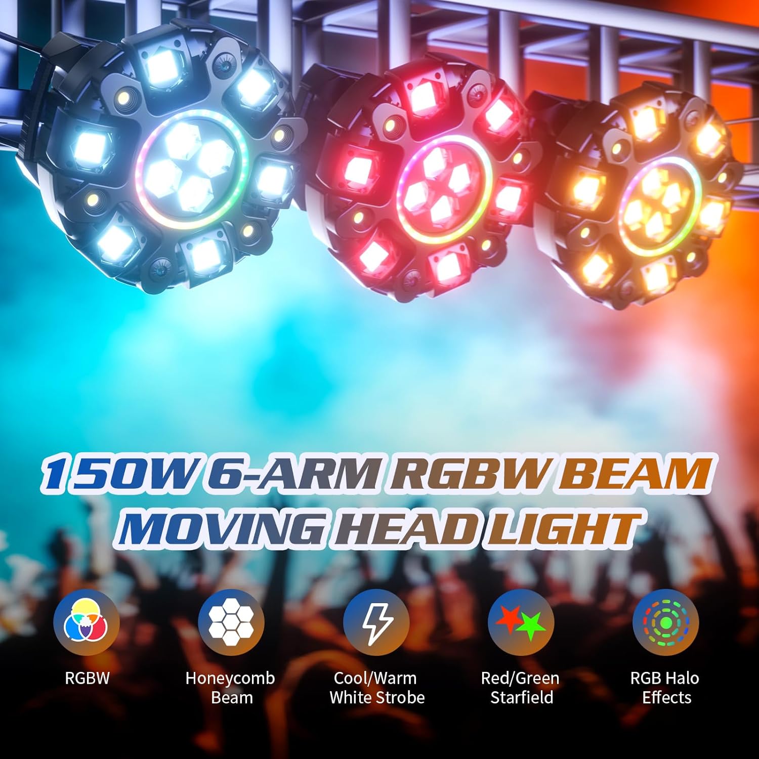 🔥Buy 1 Get 1 Free🔦✨360° Rotating DJ Spotlight