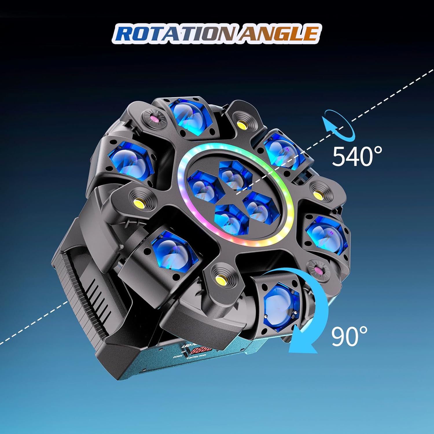 🔥Buy 1 Get 1 Free🔦✨360° Rotating DJ Spotlight