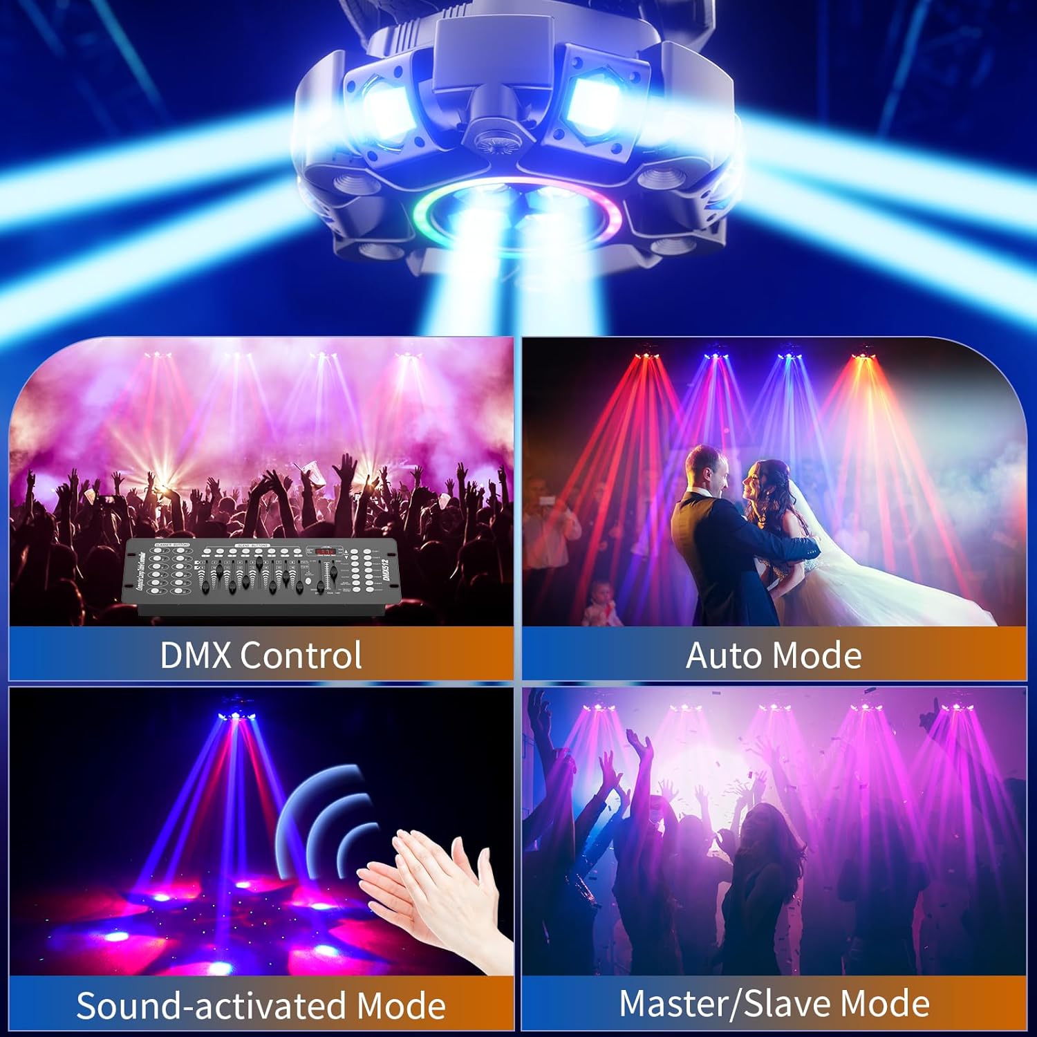 🔥Buy 1 Get 1 Free🔦✨360° Rotating DJ Spotlight