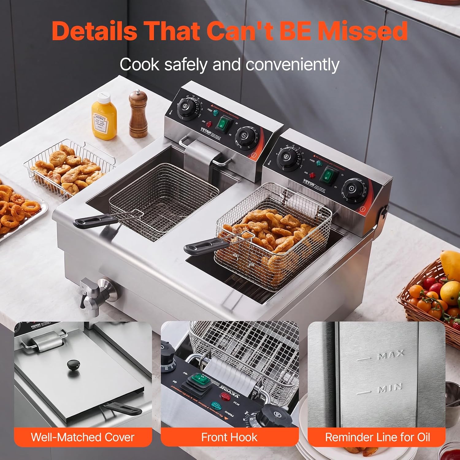 🔥Summer Sale🔥VEVOR Commercial Deep Fryer