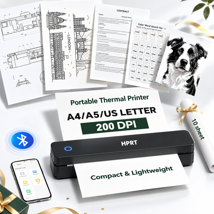 ✨ Buy 1 Get 1 Free 💥 Only $39.99 Today 🛒 Portable Bluetooth Inkless Wireless Printer
