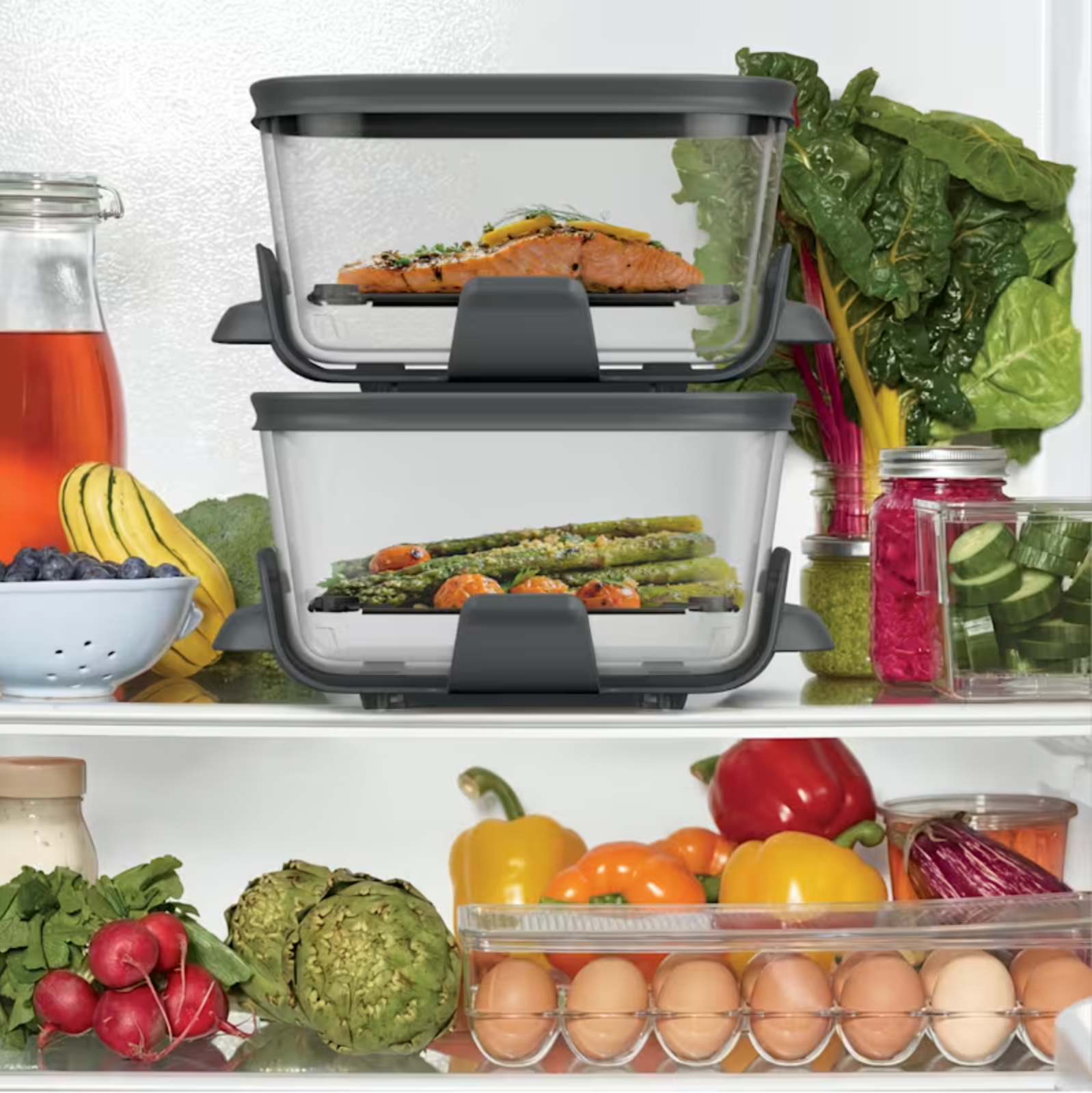 Ninja Crispi® DualZone™ Glass Countertop Air Fryer in CyberSpace