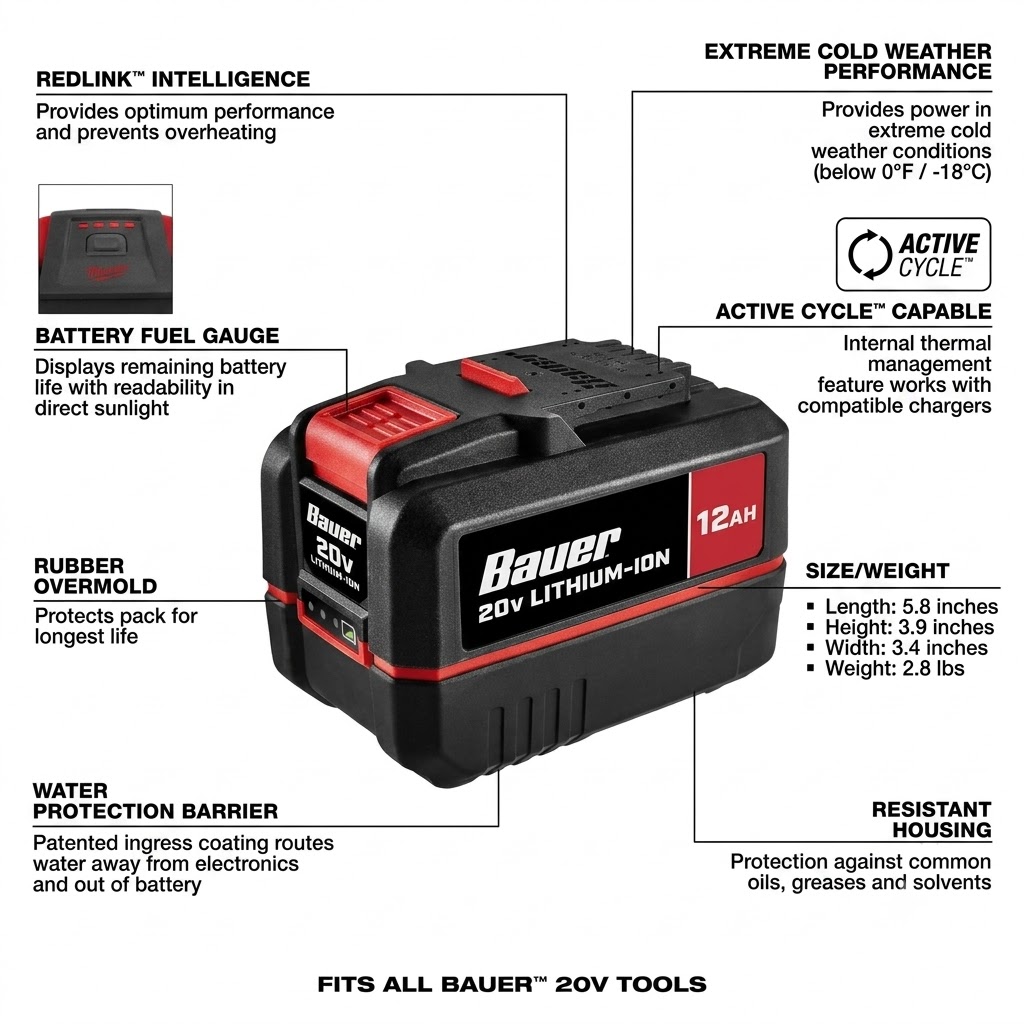 BAUER High-Capacity Lithium-Ion Battery Pack (2pk)