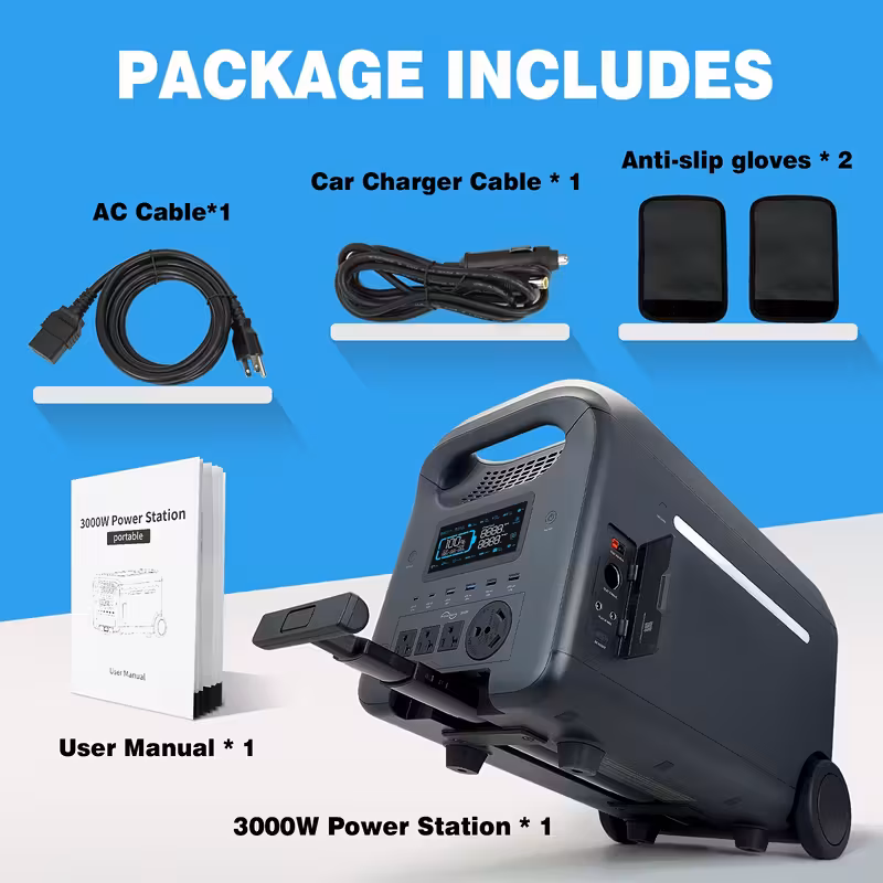 portable power station 3000w   5000w 2560wh lifepo4 battery generator 1 7 hrs fast charging solar generator for   off   outage home emergency backup ups function support extra battery Product details 4