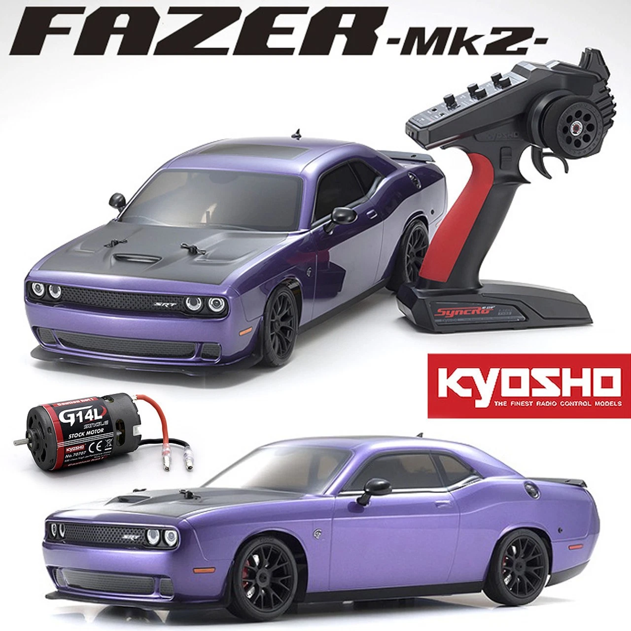 🔥Summer Sale🔥Kyosho RC DODGE CHALLENGER HELLCAT SRT AWD-RTR