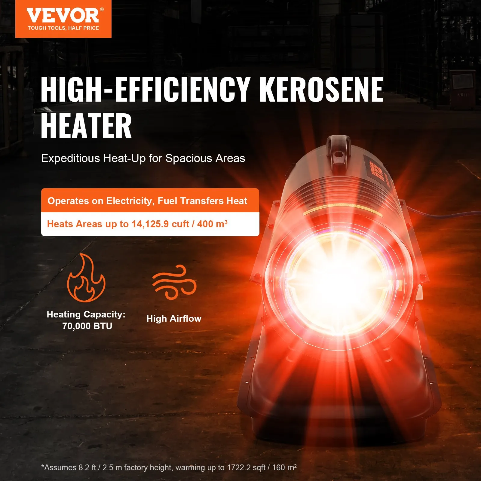 💥Special Offers⚡🔥VEVOR 70,000 BTU Kerosene Forced Air Heater
