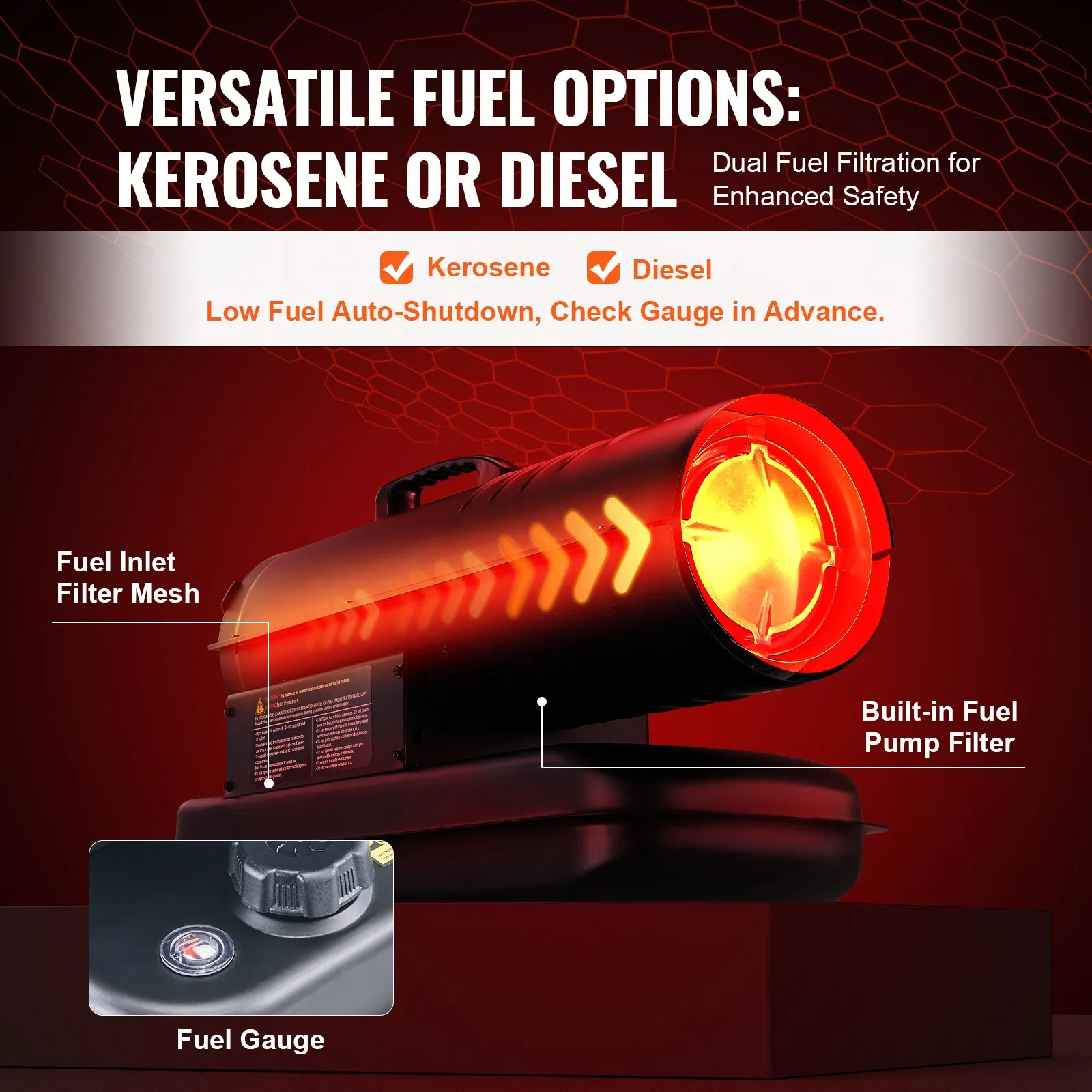 💥Special Offers⚡🔥VEVOR 70,000 BTU Kerosene Forced Air Heater