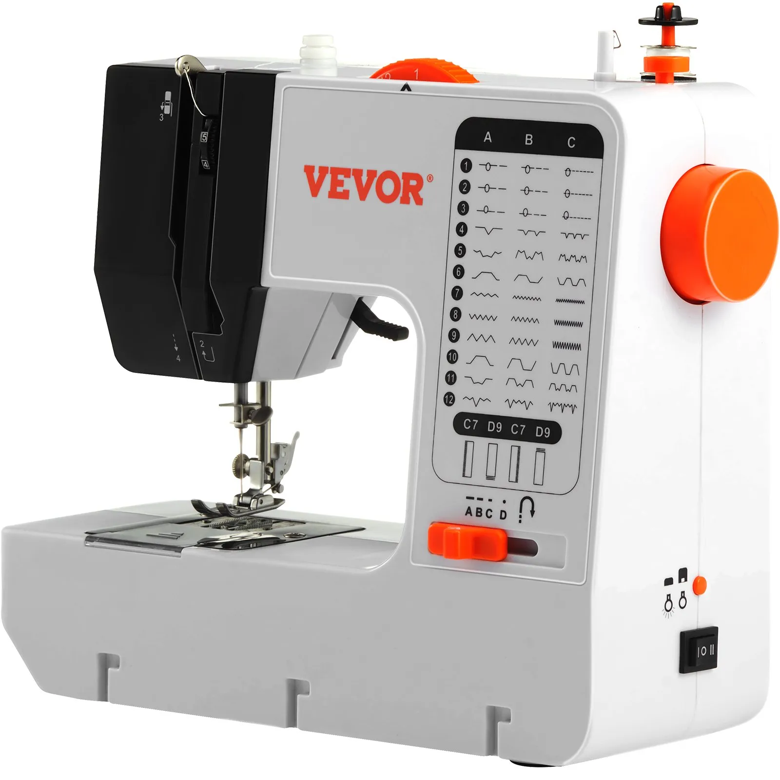 VEVOR Portable Sewing Machine with 38 Built-in Stitches