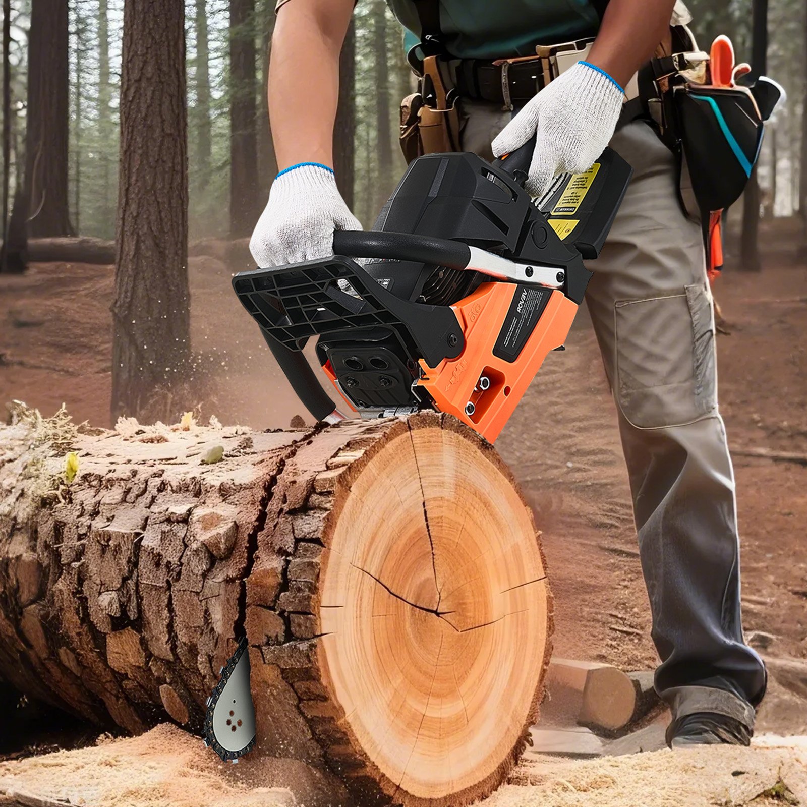 🔥Last Day 49% OFF🔥VEVOR 62 cc Gas Chainsaw, 20 inch Gas Powered Chainsaw, 3.8 HP Power Chain Saw with Non-Slip Handle, Gas-Powered Chainsaws with Dual Fuel Tanks, For Wood Cutting, Tree Trimming, and Land Clearing