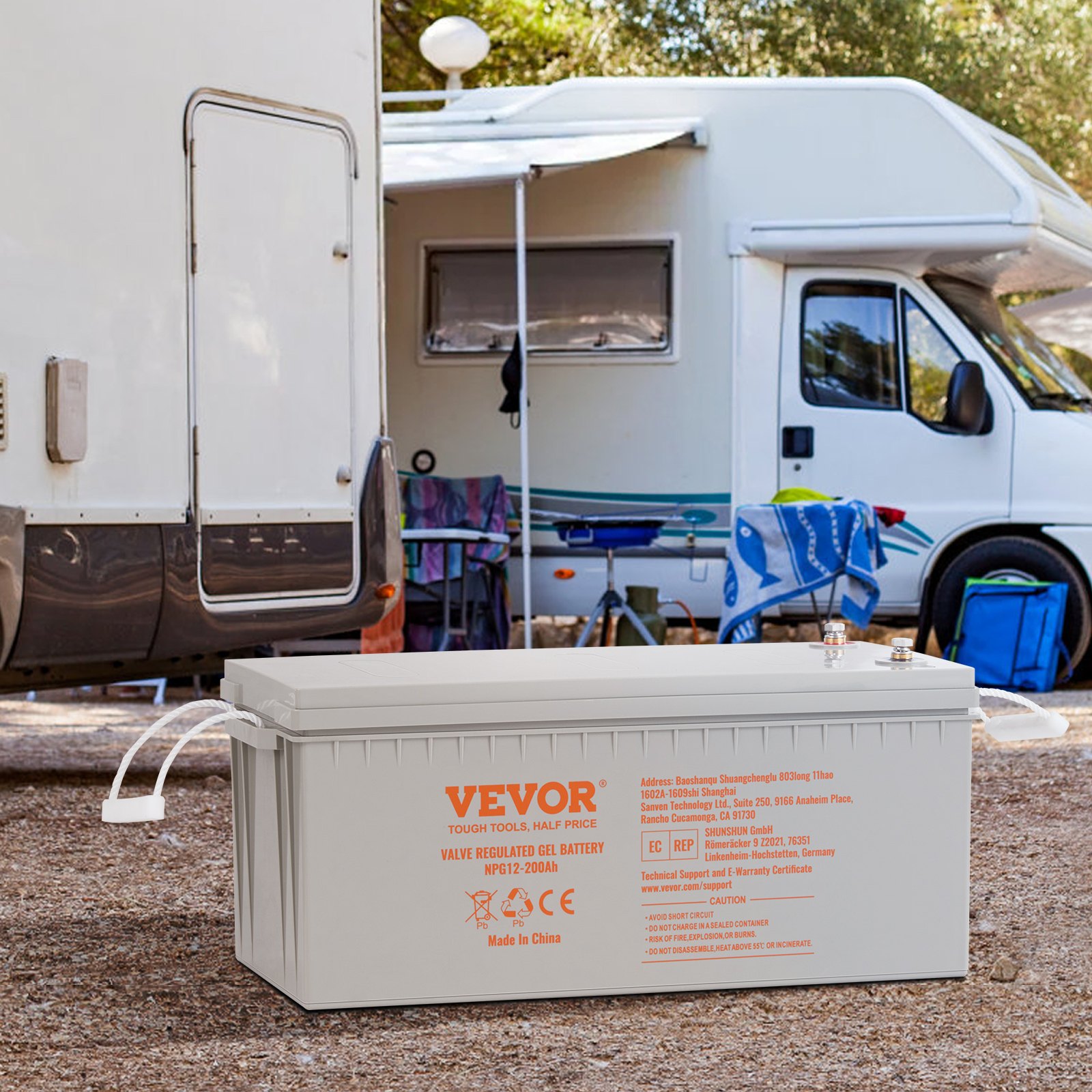 🔥Last Day 49% OFF🔥🔋VEVOR 12V 200Ah AGM Deep Cycle Battery for RV, Marine & Solar Systems