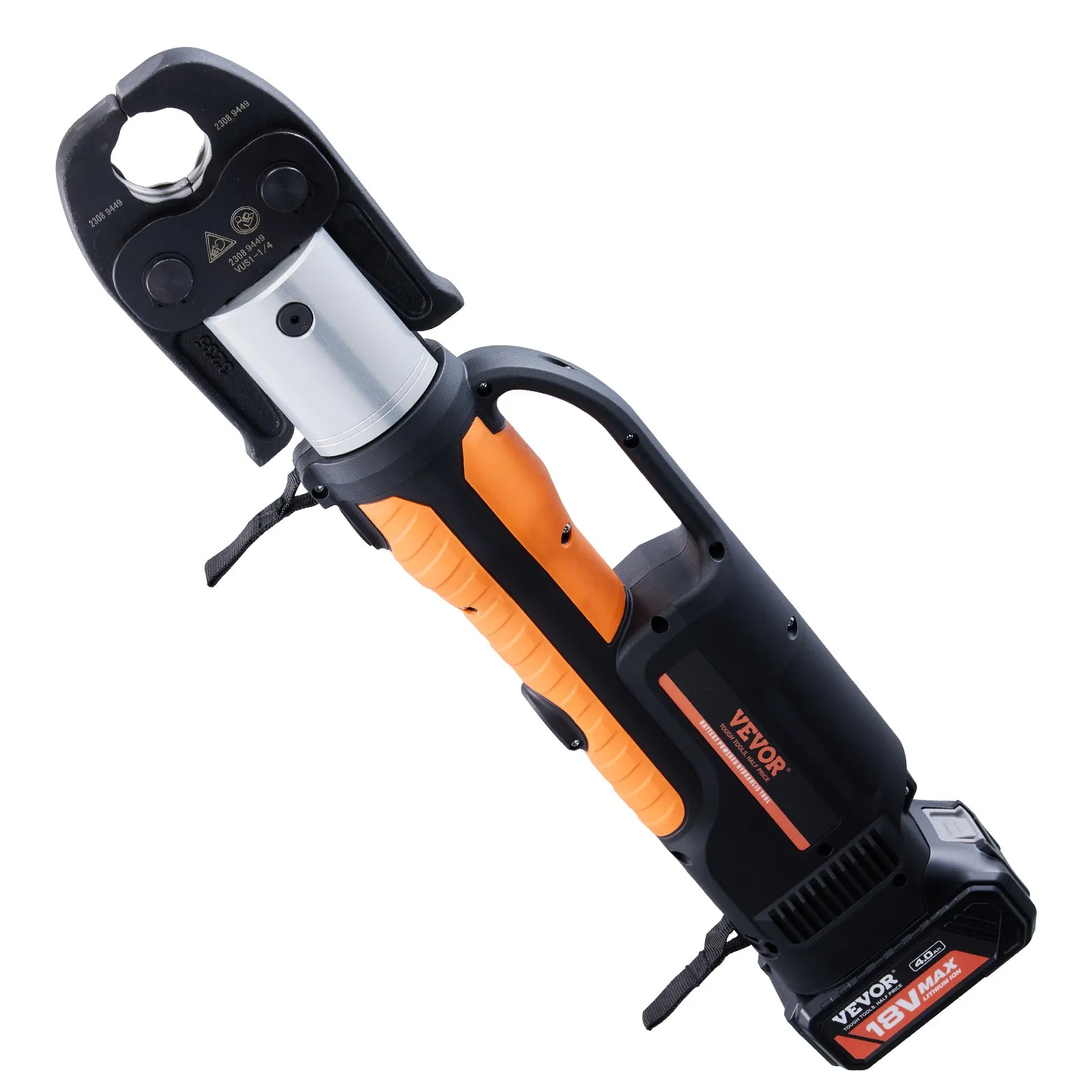 VEVOR 18V Electric Pipe Press Tool Kit, 32KN ProPress Compatible Crimping Tool with 6 Jaws, 2×4Ah Batteries & Fast Charger