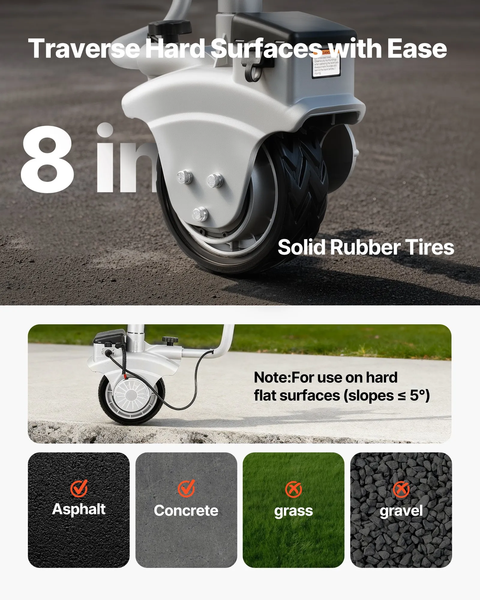 🔥Last Day✨VEVOR Electric Trailer Dolly, 5500 lbs Towing Capacity, 380W 12V Motorized Jockey Wheel with 23 ft/min Moving Speed, 12.2-24.8 in Adjustable Clamp Height & 8 in Rubber Tire, For Moving Caravan Boat