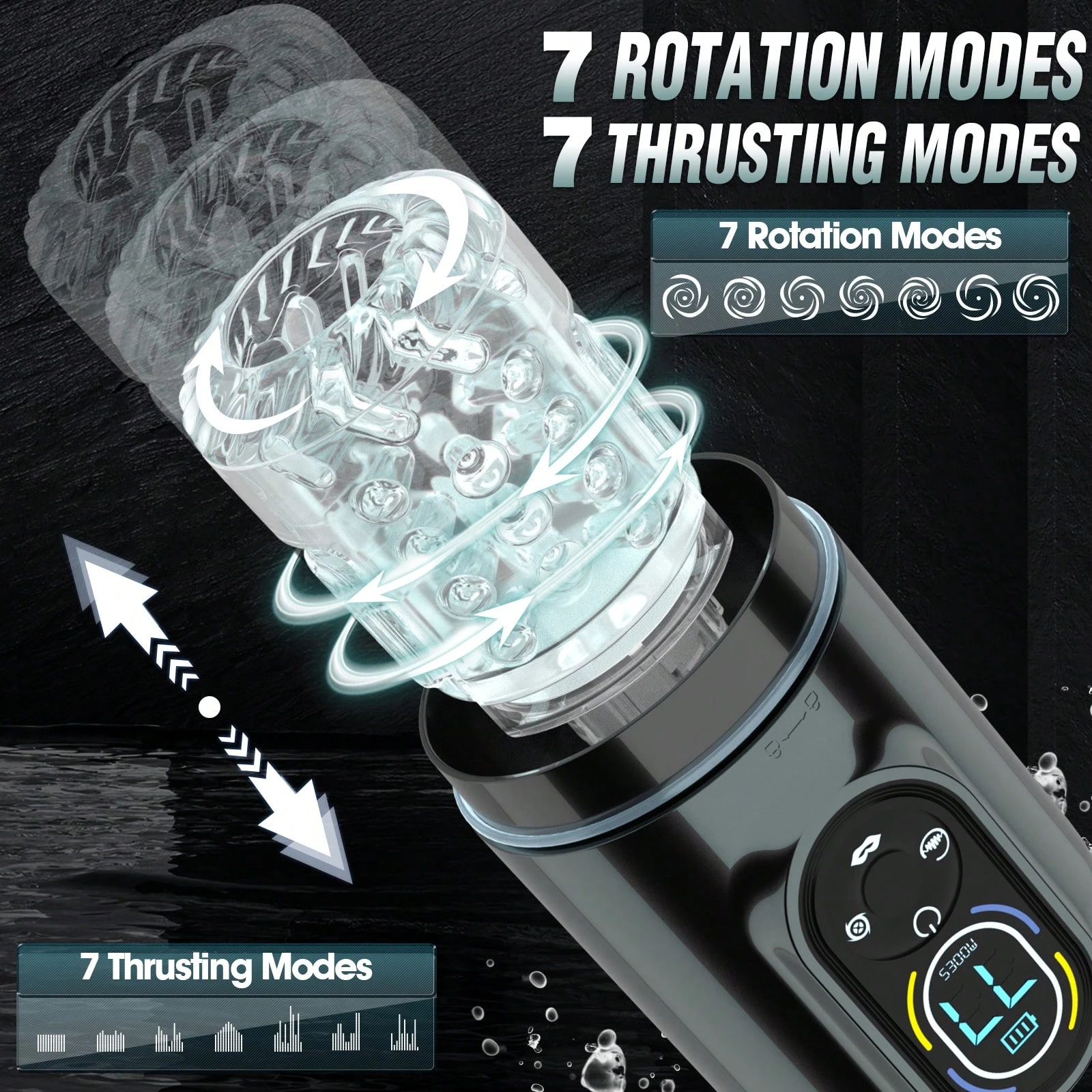 💥2025's Top-Rated Male Toy 💥 7-in-1 Pleasure Engine: Shape Your Size💪💪Amplify Your Pleasure😍-BlackcxjShop