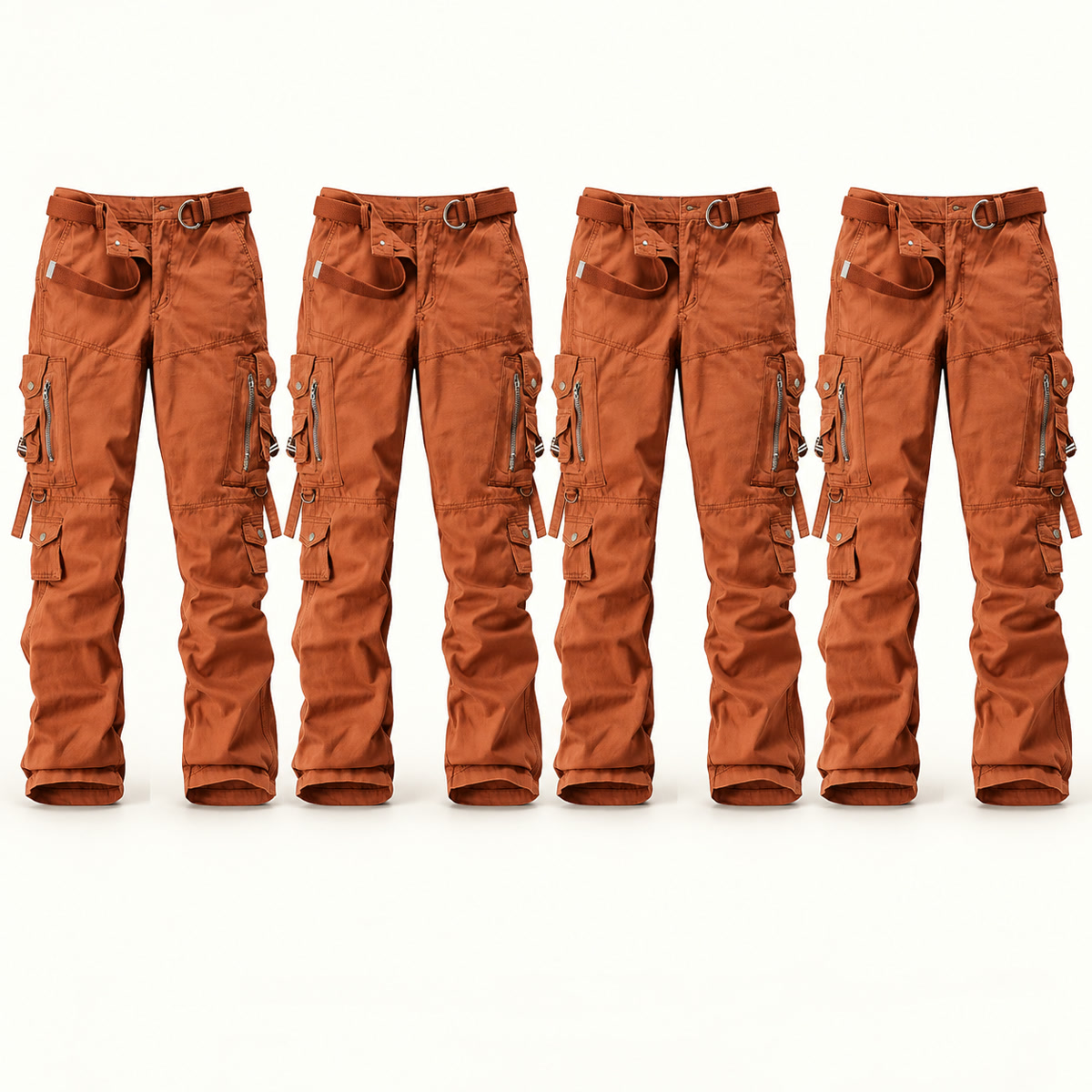 Men's Multi-Pocket Cargo Pants Multipack - 4-Piece rust Pack