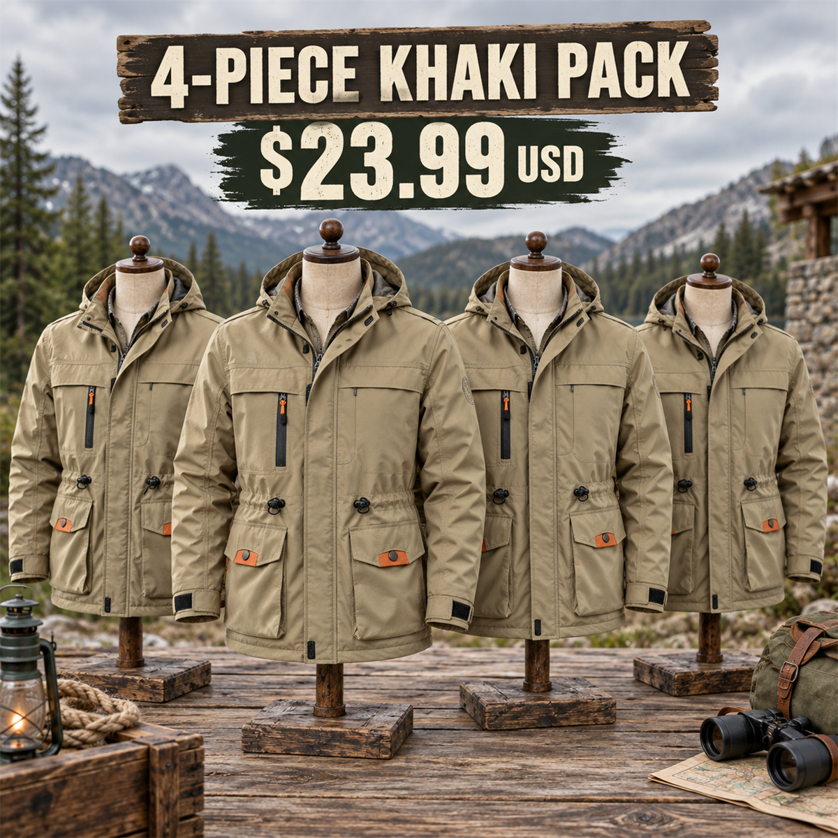 4-Piece Khaki Pack | exact multipack selection