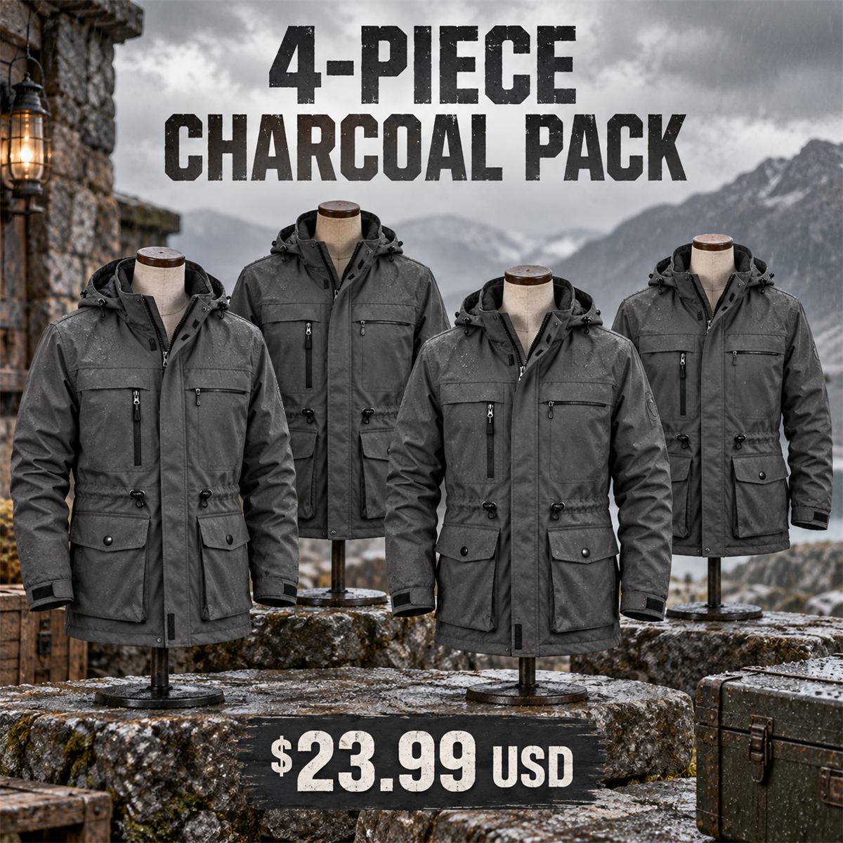 4-Piece Charcoal Pack | exact multipack selection
