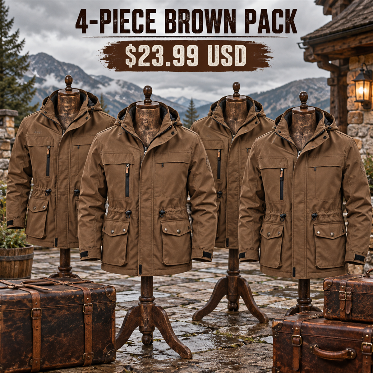 4-Piece Brown Pack | exact multipack selection