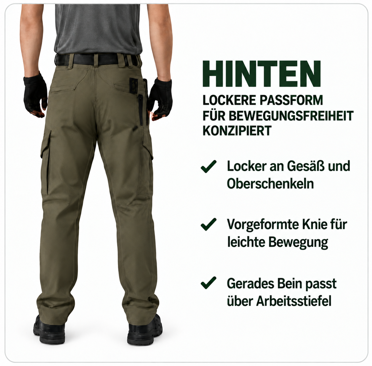 5er-Pack Herren-Arbeitshosen mit mehreren Taschen - 05