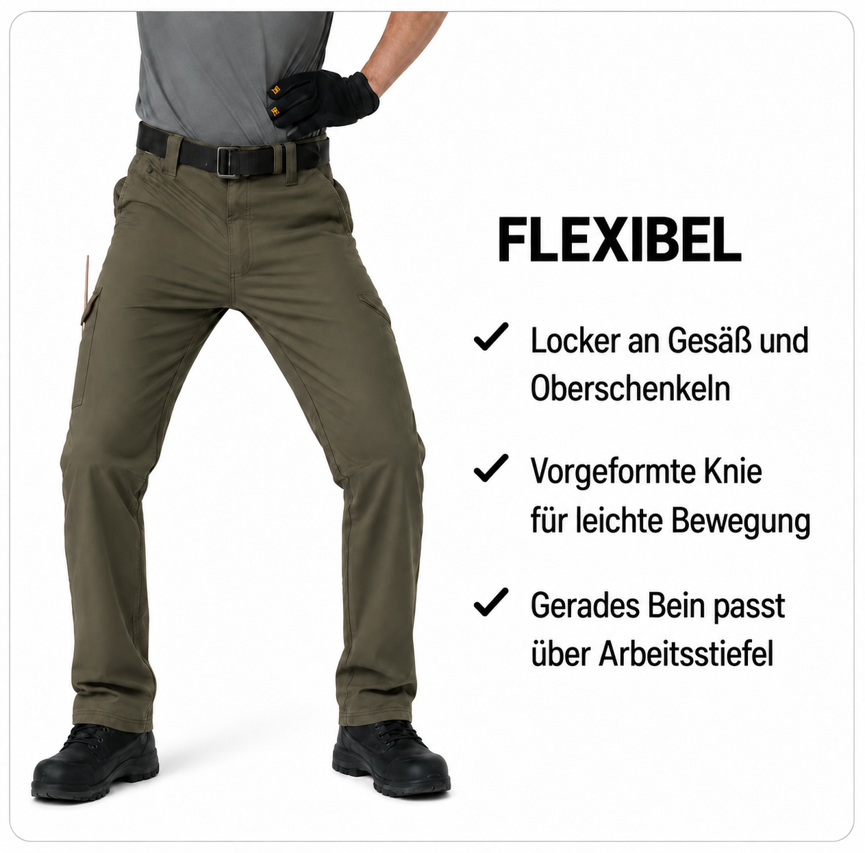 5er-Pack Herren-Arbeitshosen mit mehreren Taschen - 06