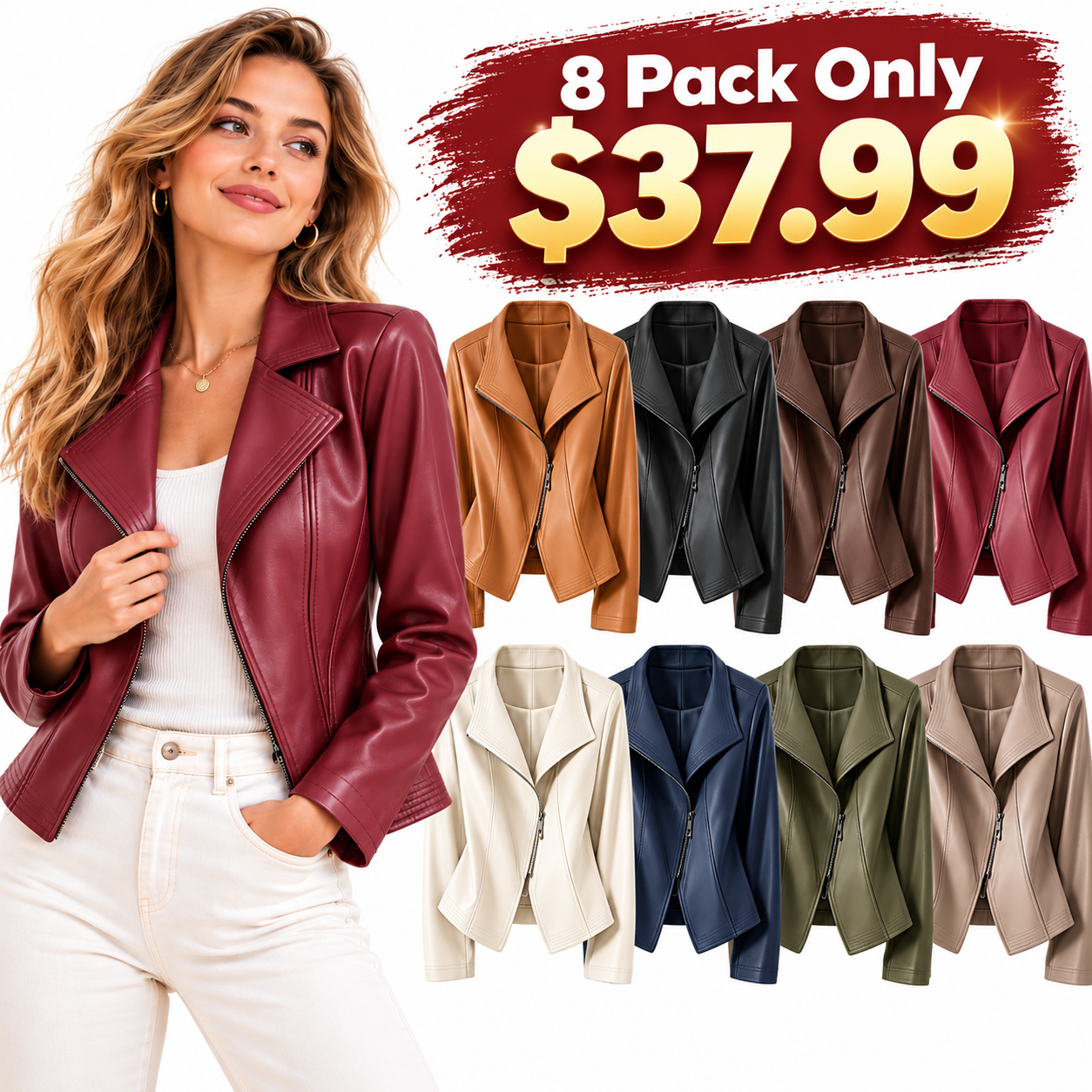 Women's Asymmetrical Moto Jacket Multipack