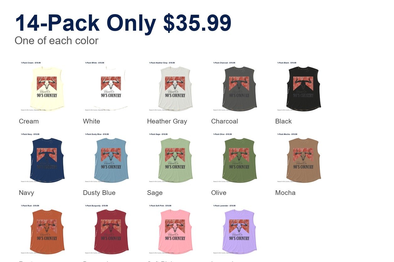 14 pack color bundle